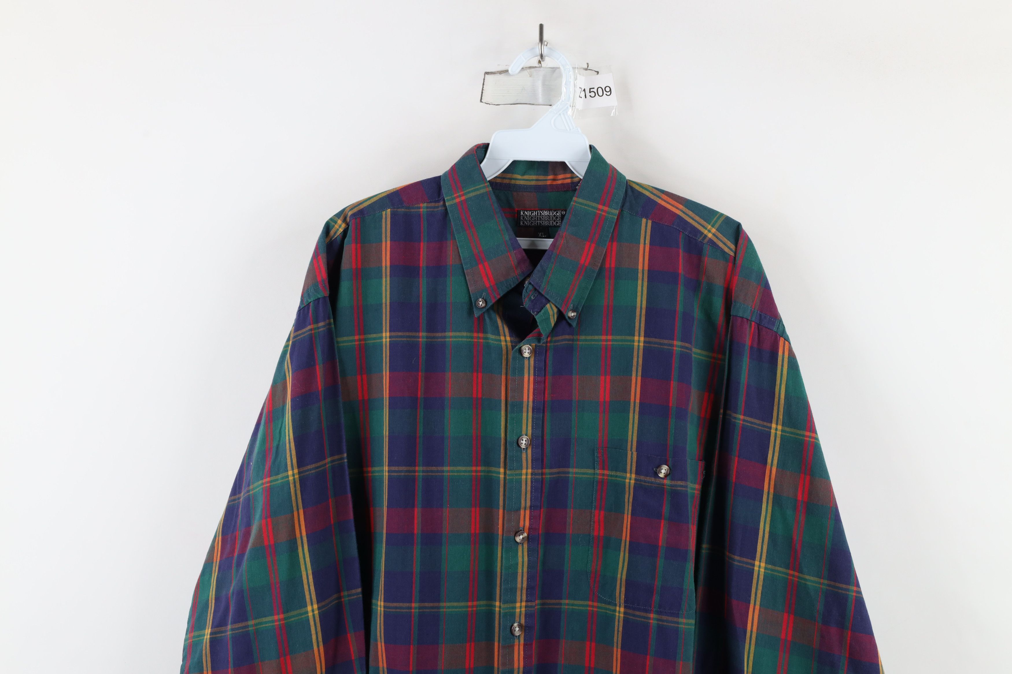 Vintage Vintage 90s Streetwear Plaid Collared Button Down Shirt Size US XL / EU 56 / 4 - 2 Thumbnail