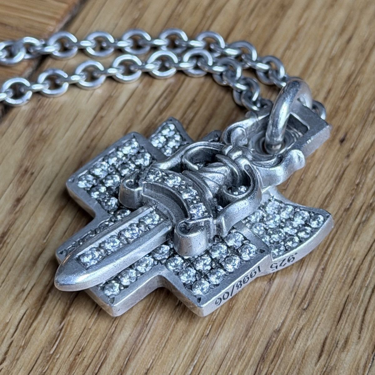 Chrome Hearts Chrome Hearts Three Trinkets Pavé Diamond Pendant & 24”chain Size ONE SIZE - 19 Thumbnail