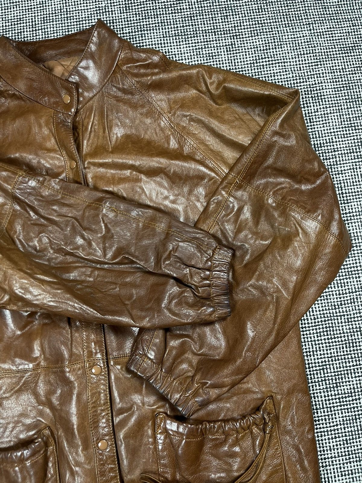 Genuine Leather Vintage genuine leather coat/parka with fringes cowboy style Size US L / EU 52-54 / 3 - 7 Thumbnail