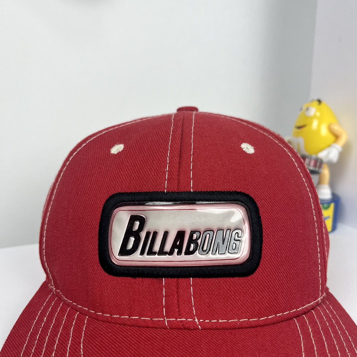 Billabong × Vintage 💋VINTAGE💋 Billabong 6 panel Red Surf Cap with holo logo Size ONE SIZE - 4 Thumbnail