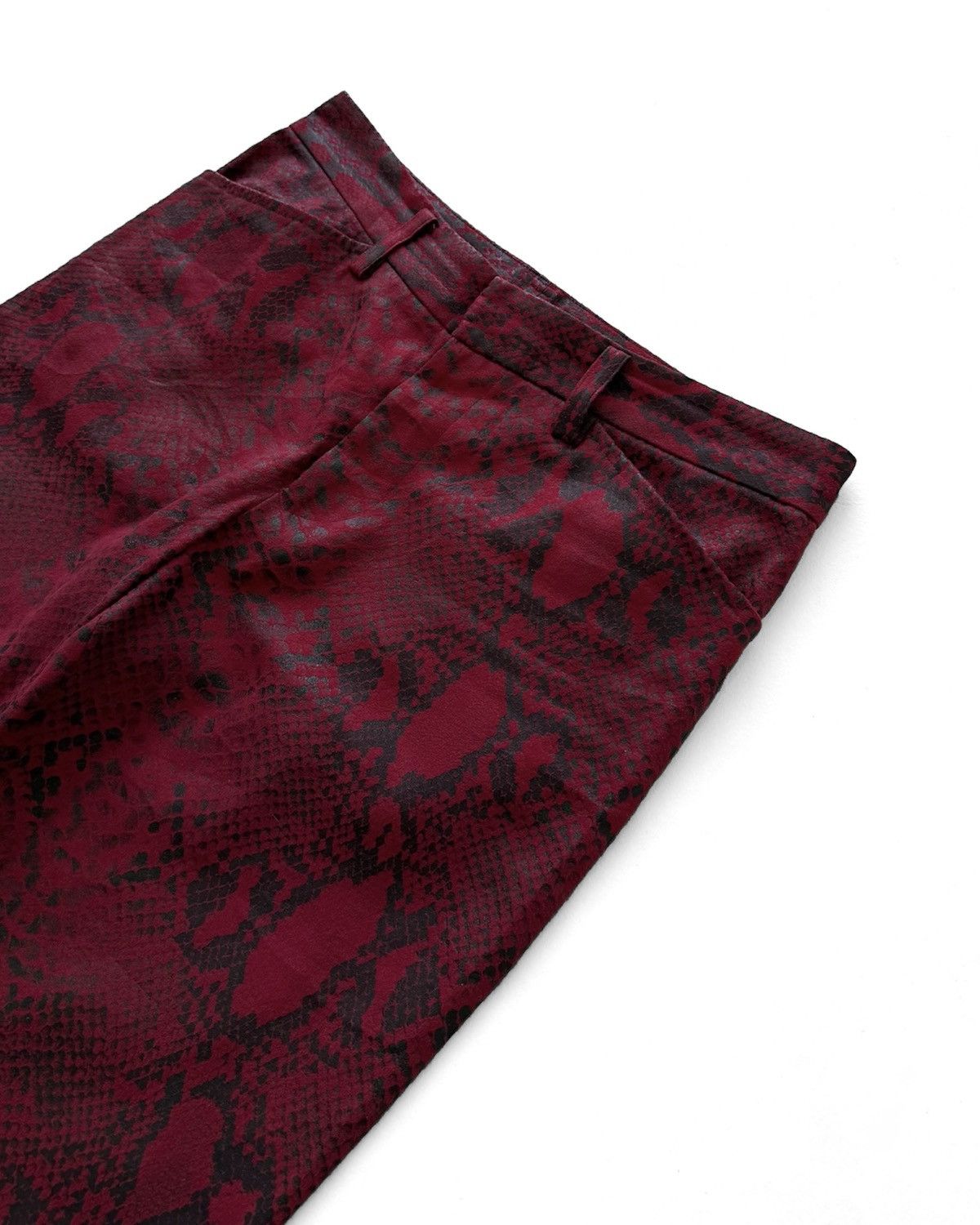 5351 POUR LES HOMMES VINTAGE 5351 POUR LES HOMMES SNAKESKIN LEATHER FLARED PANTS Size US 29 - 4 Thumbnail