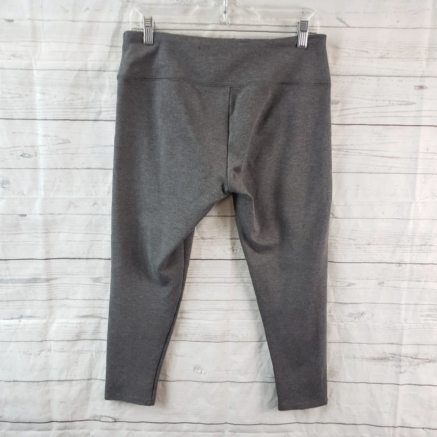 Soft Surroundings Soft Surroundings Womens Cropped Leggings Sz PM Petite Gray Mid Rise Crop Pants Womens_Petite Gray Size 32" / US 10 / IT 46 - 3 Thumbnail