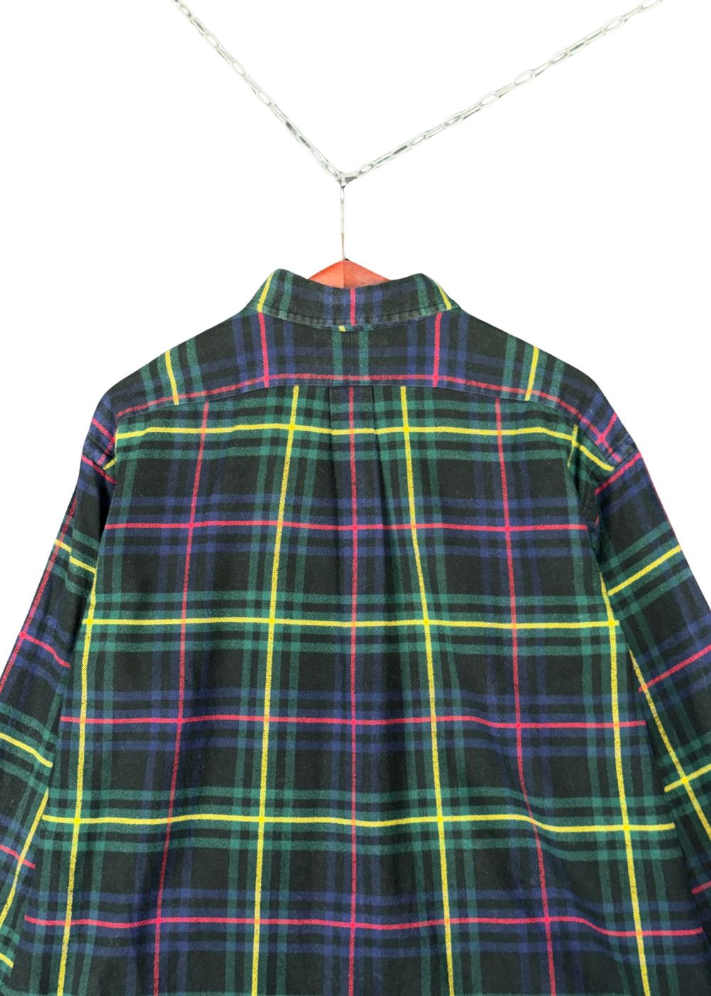 vtg RL Blake Black Watch Plaid Flannel Shirt Ivy Americana image 9