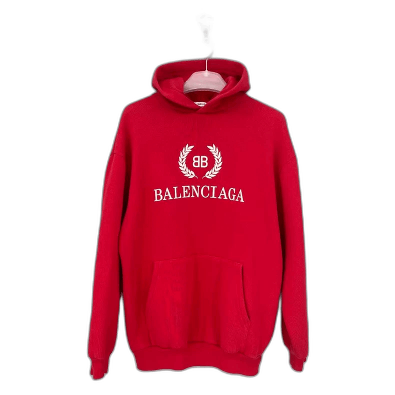 Balenciaga Balenciaga Red Hooded Sweatshirt Size M-yf Size US M / EU 48-50 / 2 - 1 Thumbnail