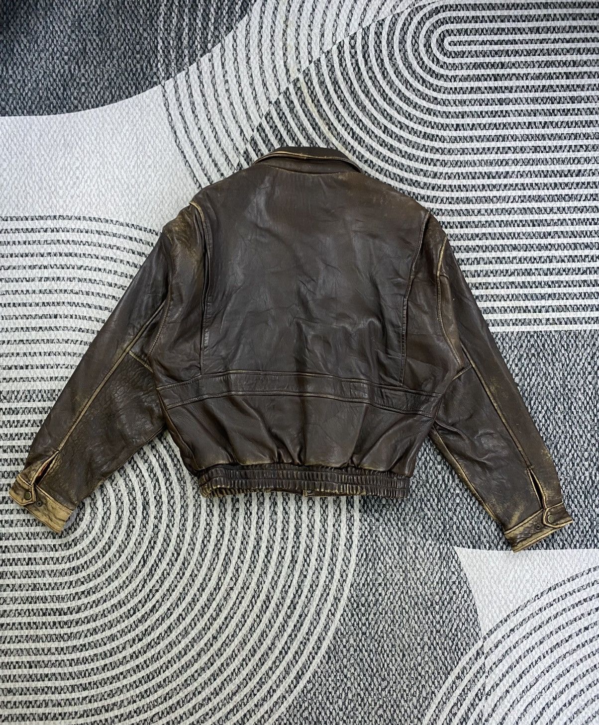 Genuine Leather Vintage 80s Brunati A2 Style Leather Jacket Size US L / EU 52-54 / 3 - 2 Thumbnail