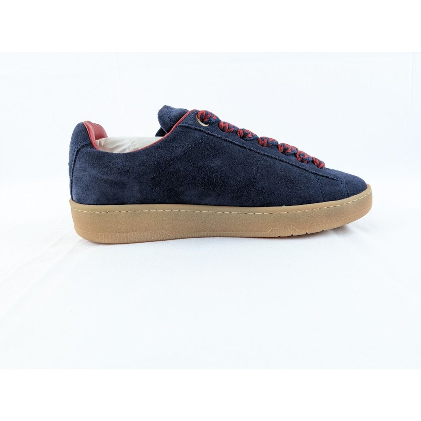 Lanvin o1rshd1 Lite Curb Low Top Sneakers in Navy Blue/Red Size US 8 / EU 41 - 2 Thumbnail