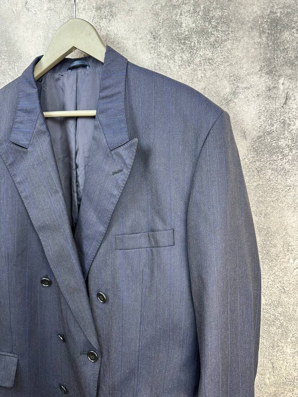Christian Dior Monsieur Christian Dior Monsieur Double Breasted Striped Wool Suit Size 44S - 7 Thumbnail