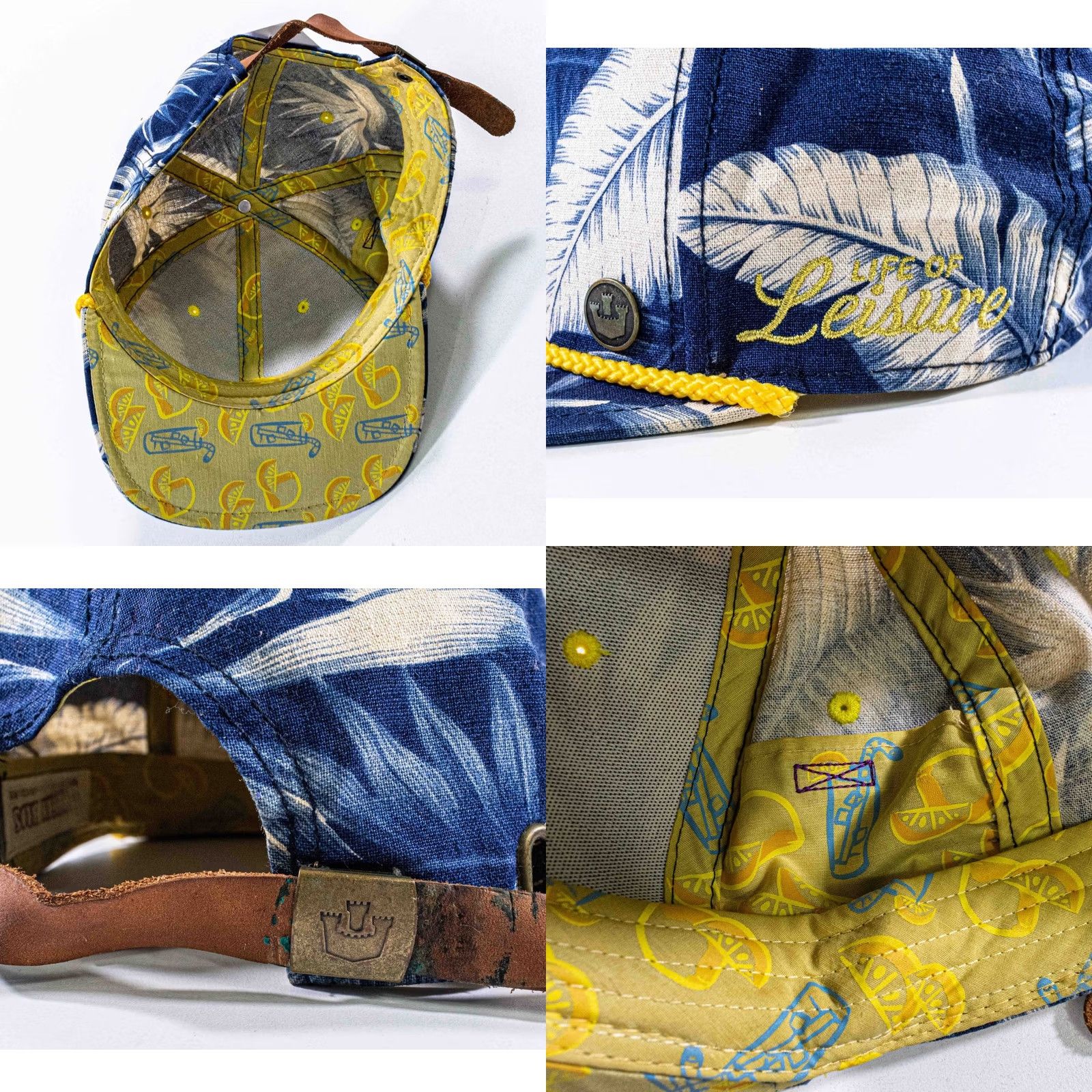 Goorin Bros Newsboy Cap RARE Floral Goorin Bros Hat One Size Blue Floral Life of Leisure Kava  main image 2