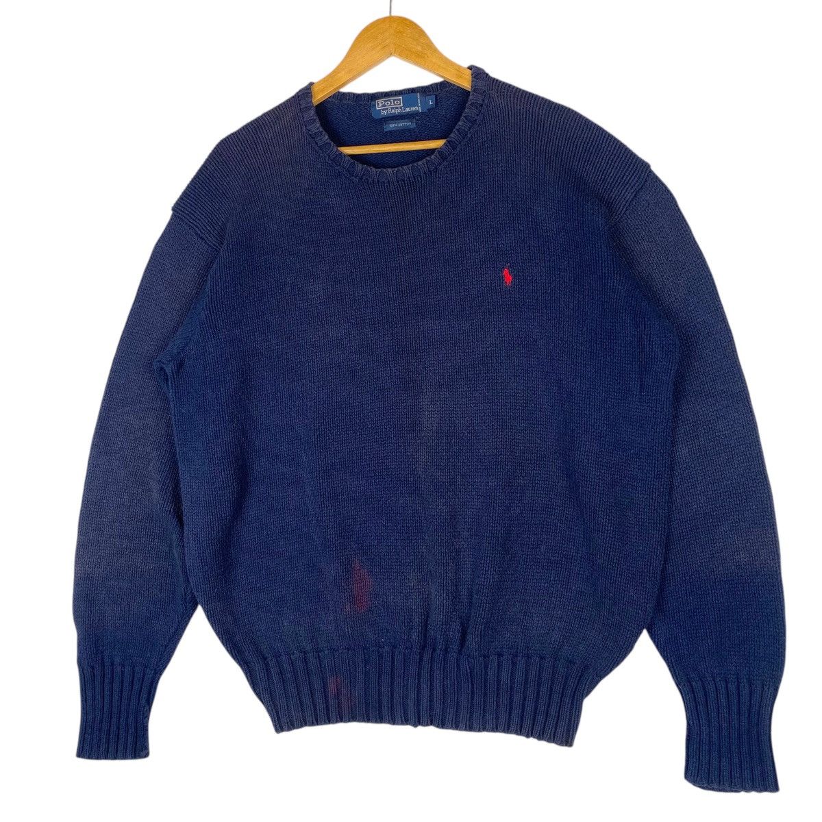 Polo Ralph Lauren × Vintage 💥 VTG POLO RALPH LAUREN BAGGY SUNFADED SWEATSHIRT Size US XL / EU 56 / 4 - 2 Thumbnail