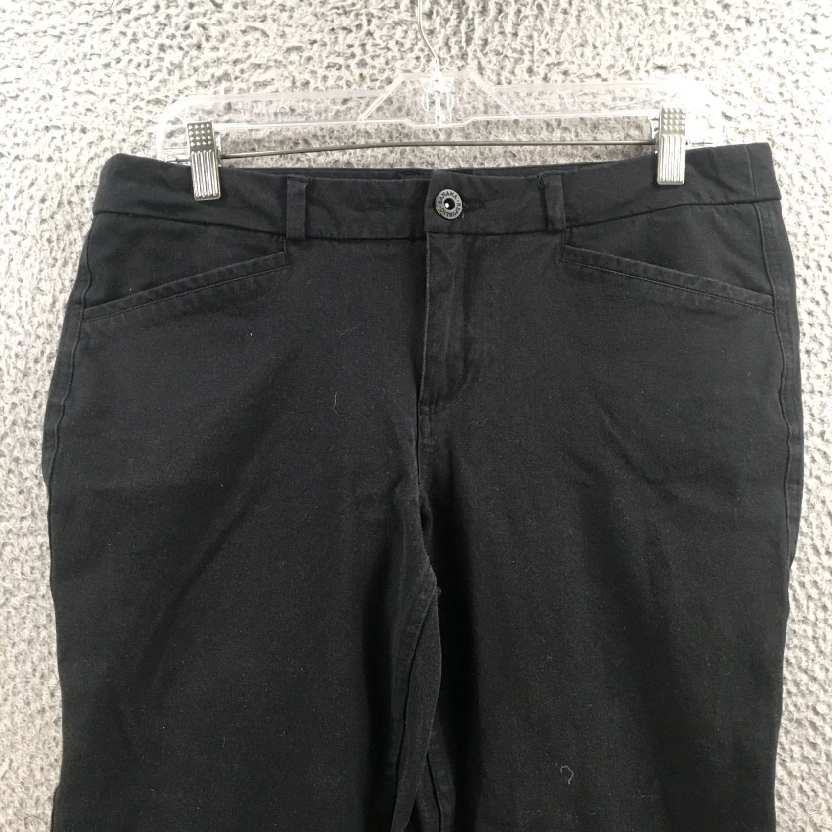 Banana Republic Banana Republic Cropped Jeans Womens 10 Black Zip Fly Mid Rise Slash Pockets Jeans Size 32" / US 10 / IT 46 - 2 Thumbnail