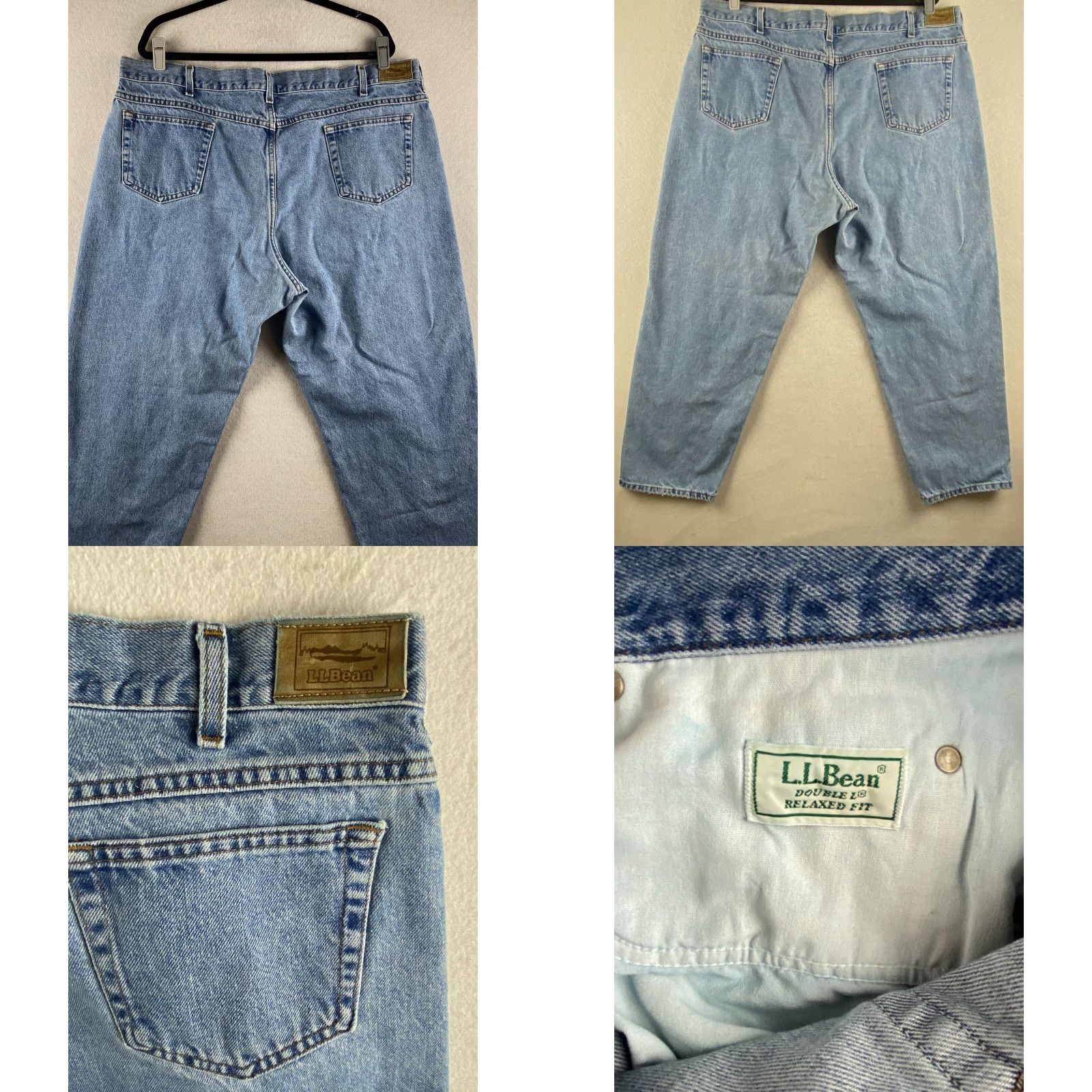 Vintage VINTAGE L.L. Bean Jeans Mens 42 x 29 Blue Tapered Relaxed Denim Light Jeans Size US 42 / EU 58 - 10 Thumbnail