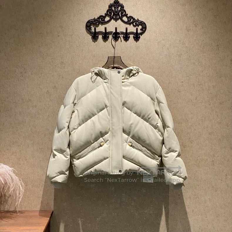 Hermes Hermes Beige Lining Monogrammed Hooded Down Jacket Size XXS / US 00 / IT 34 - 1 Thumbnail