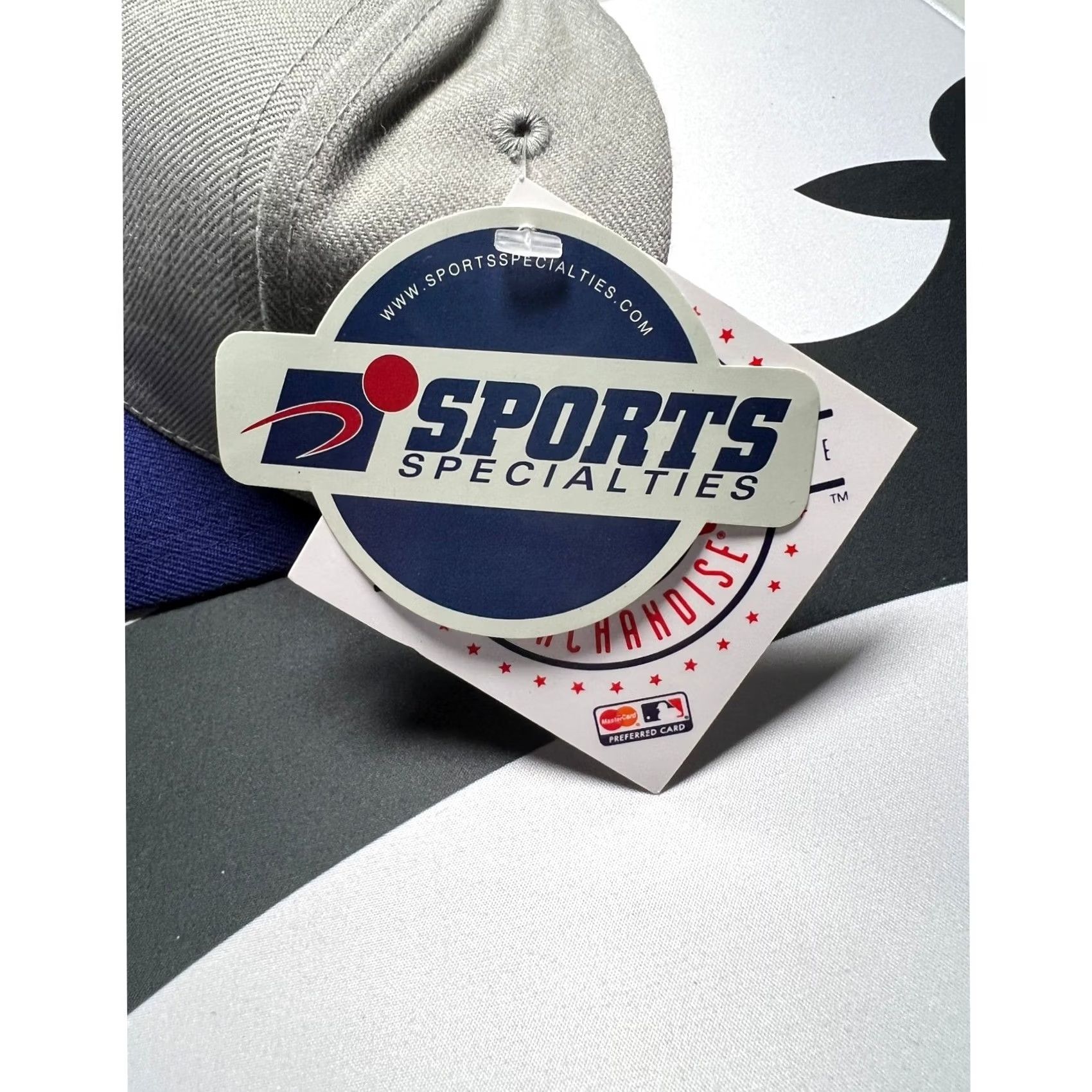Sports Specialties VINTAGE Sports Specialties LA Dodgers Hat Men OSFA Gray Blue MLB National League Logo Two-Tone Flat Brim Baseball Cap Stretch Fit Size ONE SIZE - 3 Thumbnail
