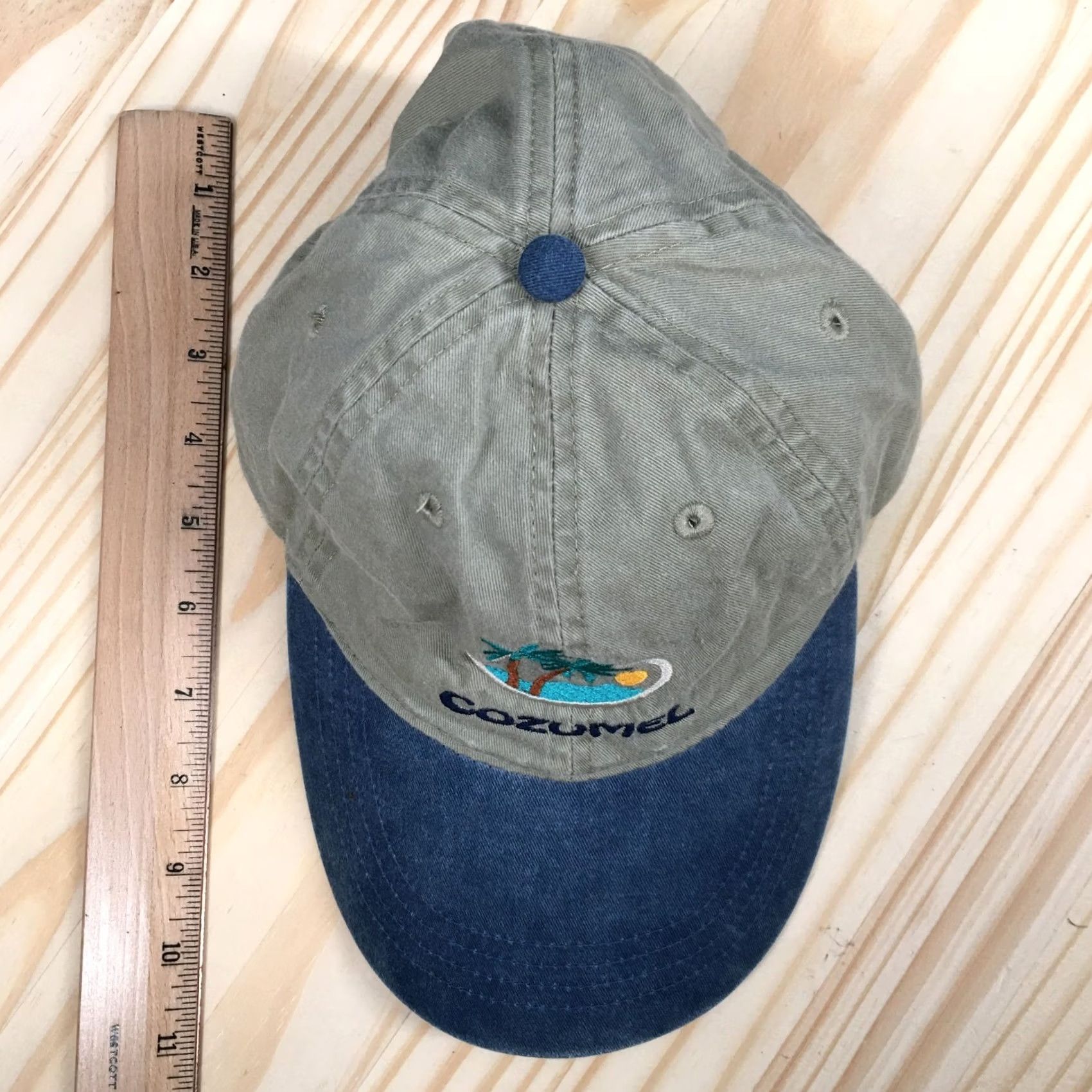 Vintage Otto Cozumel Baseball Cap Unisex Brown Blue OS Adjustable Curved Brim Embroidered Size ONE SIZE - 4 Thumbnail