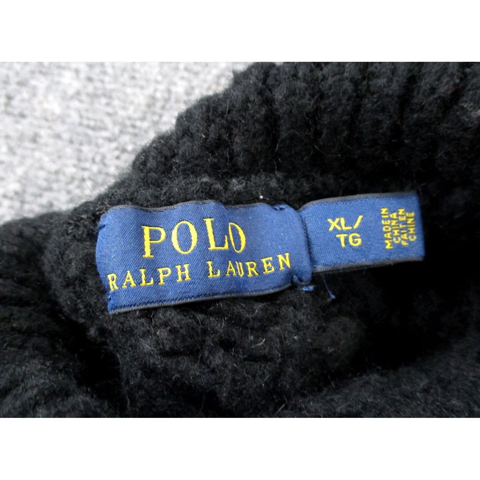 Polo Ralph Lauren Polo Ralph Lauren Sweater Women's XL Cable-Knit Turtle Neck Black Wool Blend Pullover Size XL / US 12-14 / IT 48-50 - 6 Thumbnail