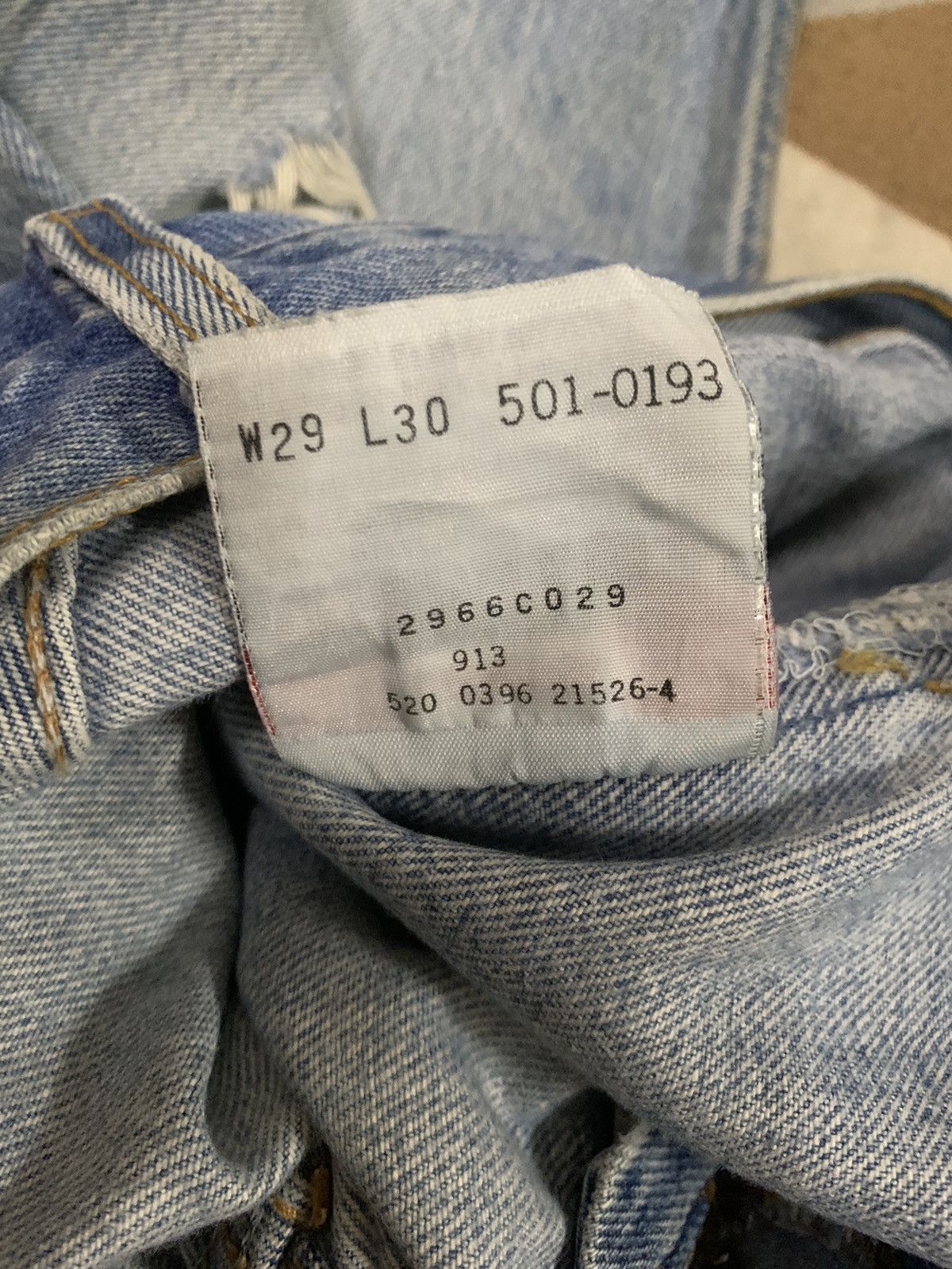 Levi's Vintage 90s Levis 501 Button Fly Mud Wash Distressed Jeans Size US 29 - 16 Thumbnail