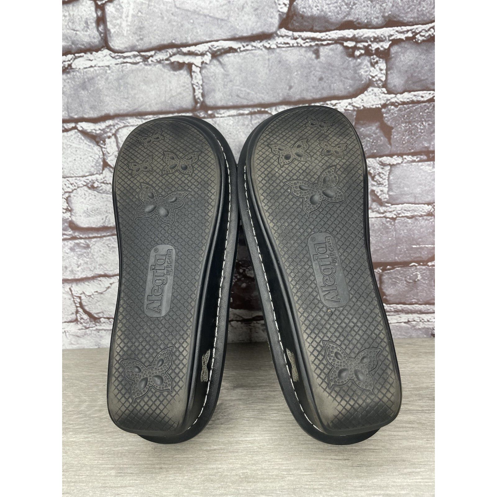Allegri Alegria DEN-735 MOON SHADOW Gray Leather Shoes Slip-On Clogs Size US 9 / IT 39 - 8 Thumbnail