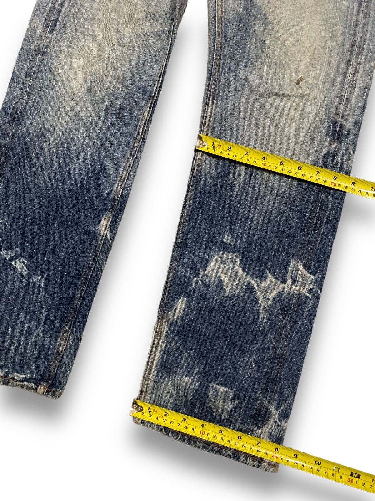 Hysteric Glamour Vintage Sacrifice Japan Selvedge Acid Wash Buckle Back Jeans Size US 30 / EU 46 - 17 Thumbnail