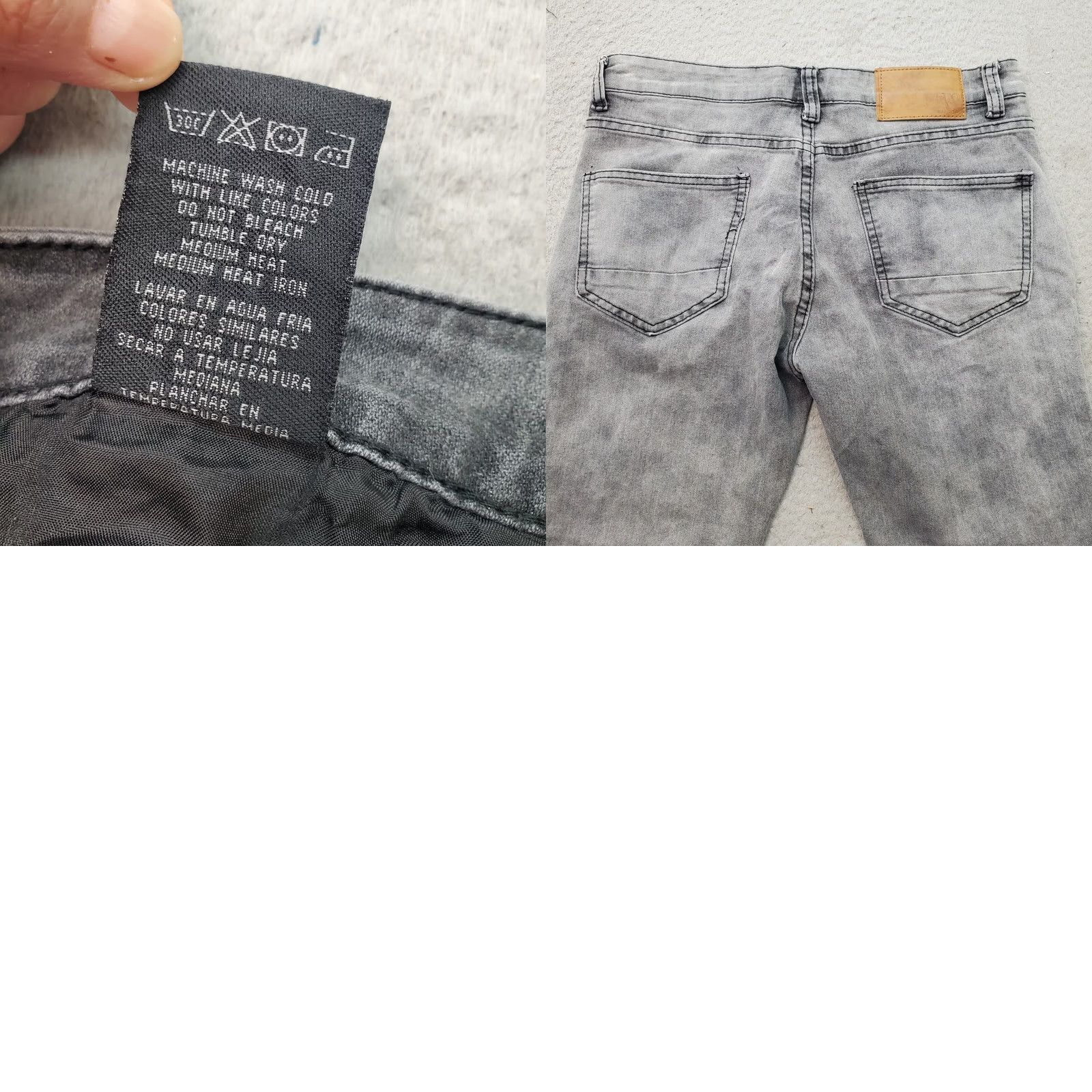 Denime Waimea Skinny Jeans Mens 30 Multi Denim Pintuck Distressed Slim Fit Zip Pockets Jeans May Include 5-Pocket Design 30 Inseam Mens Size 30 Size US 30 / EU 46 - 8 Thumbnail