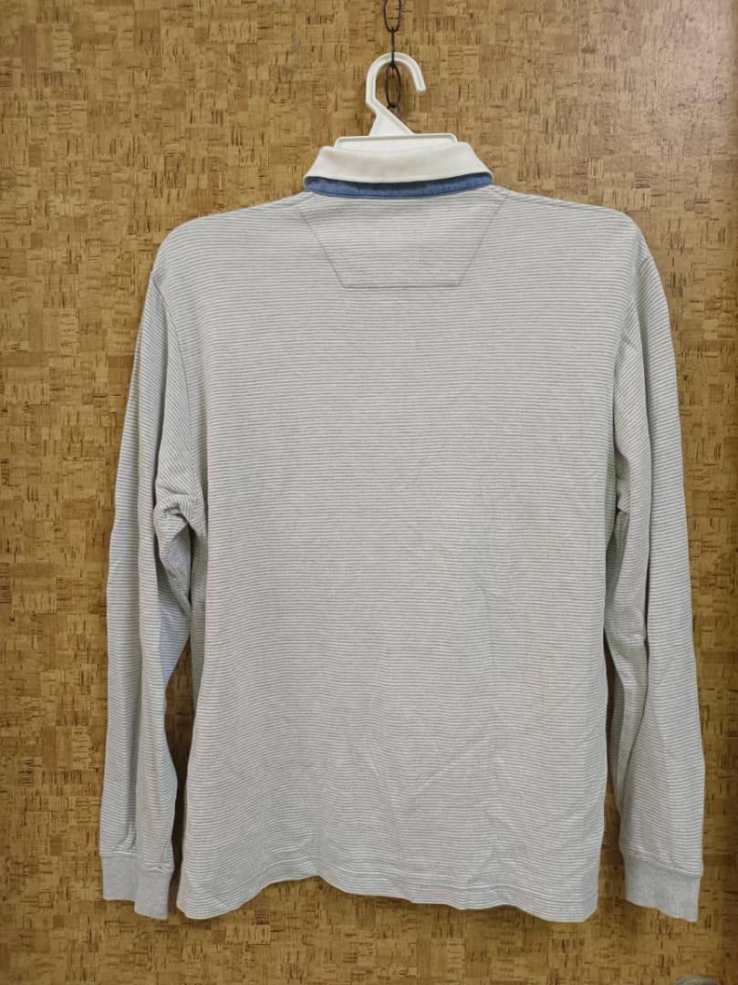 Japanese Brand × Vintage Vintage Crocodile Original Stripes Zipper Pocket Tee Shirt Size US M / EU 48-50 / 2 - 2 Thumbnail