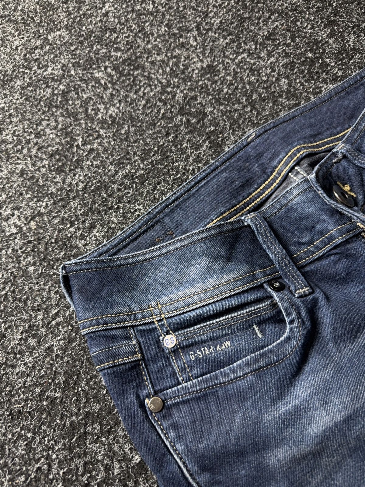 G-Star Vintage 00s Y2K G-Star RAW Straight Jeans Dark Wash Size 29" - 10 Thumbnail