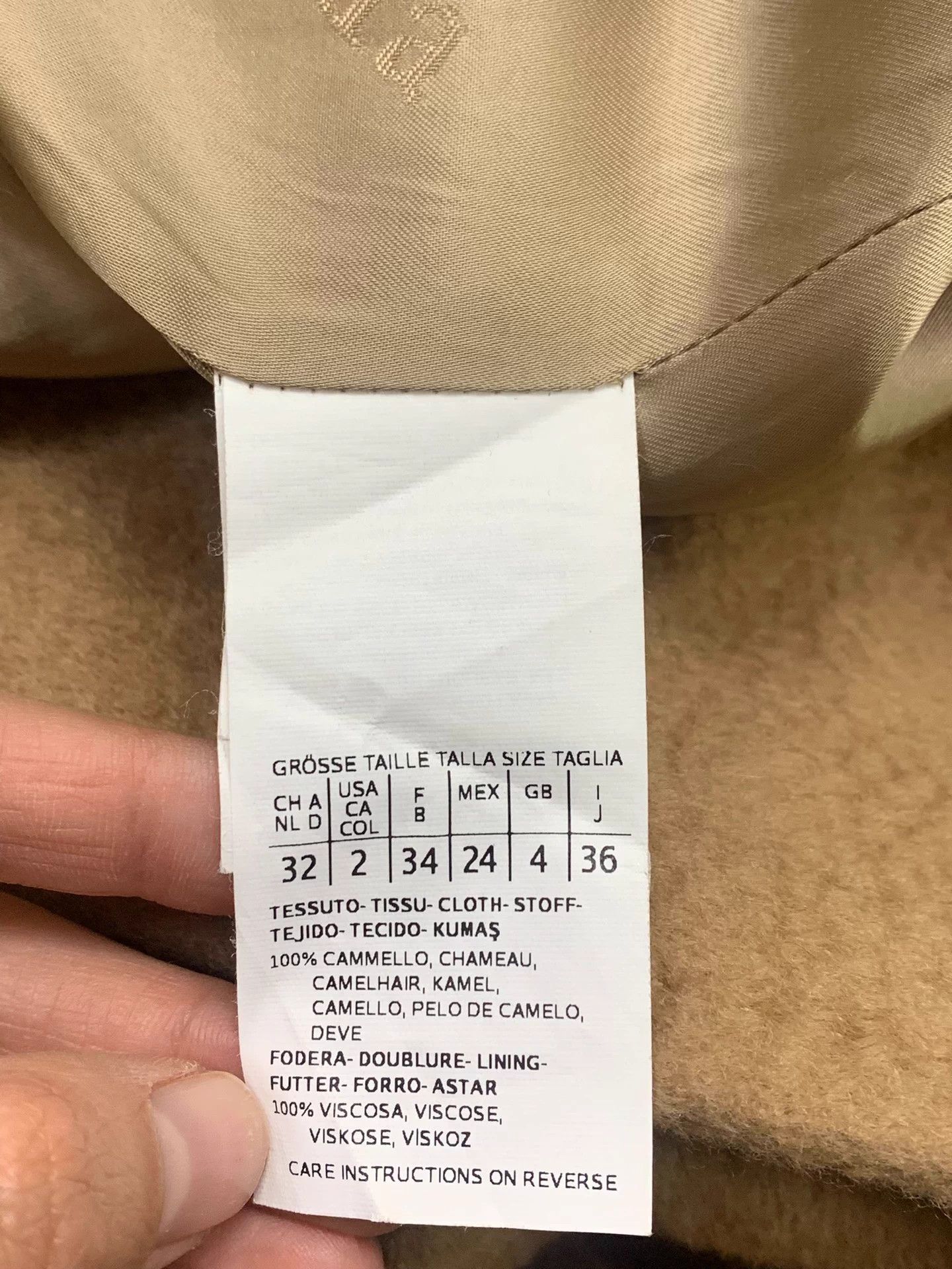 Max Mara Maxmara Camel Water Ripple Belted Coat IT 36 Size XS / US 0-2 / IT 36-38 - 5 Thumbnail