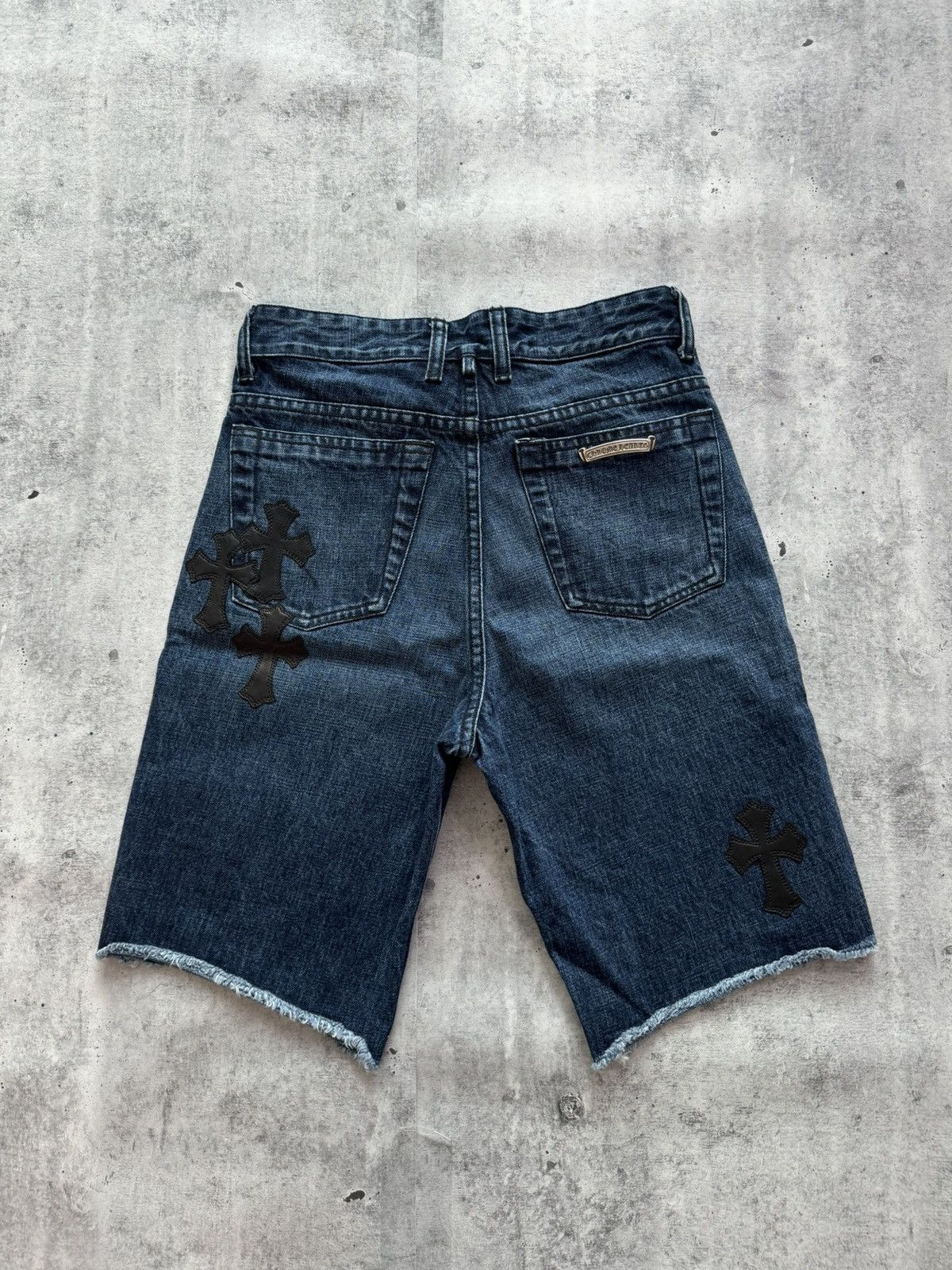Chrome Hearts Chrome Heart Blue Levi Cross Patch Shorts Size 24" / US 00 / IT 34 - 2 Thumbnail