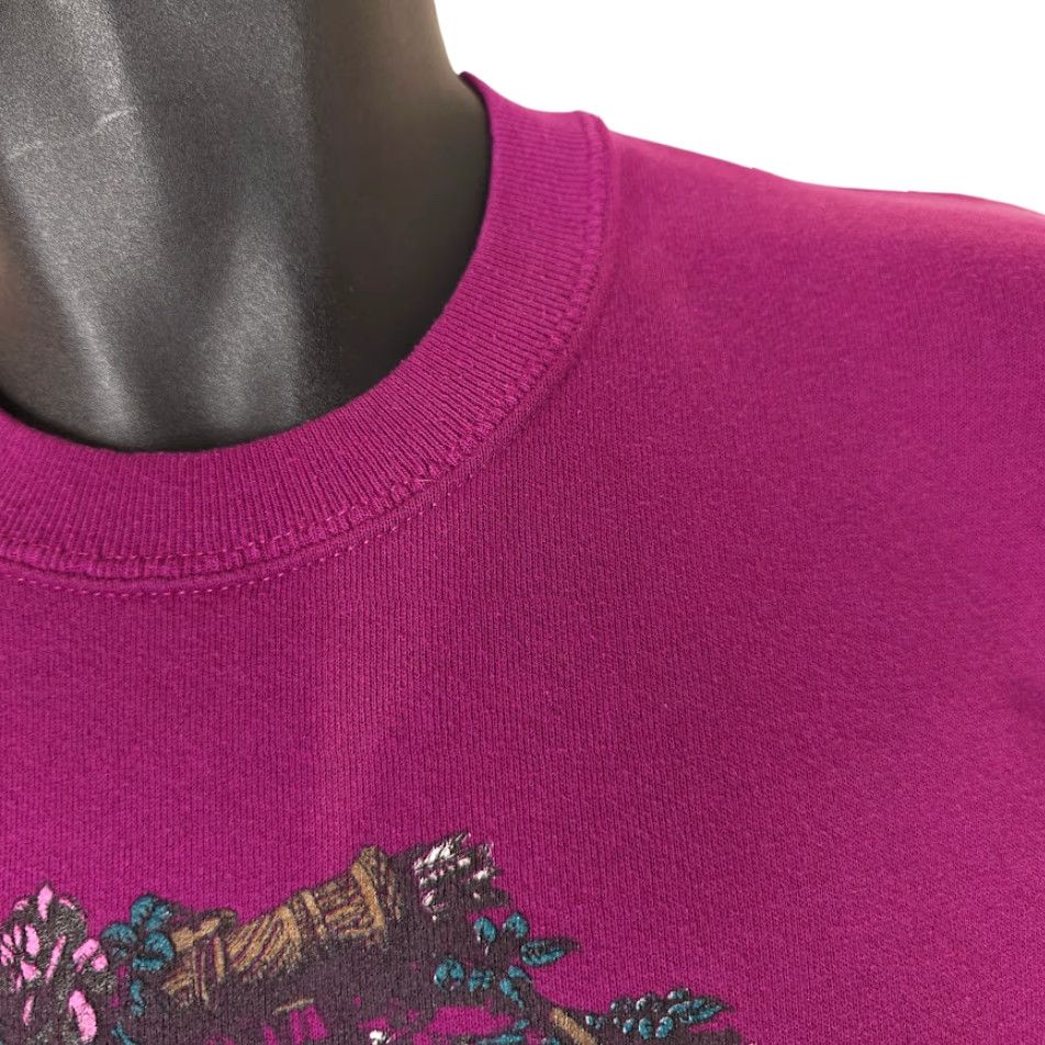 Vintage VINTAGE Gopher Sport Sweatshirt Mens Size Medium Purple 90s Roses Floral Made In USA Size US M / EU 48-50 / 2 - 5 Thumbnail
