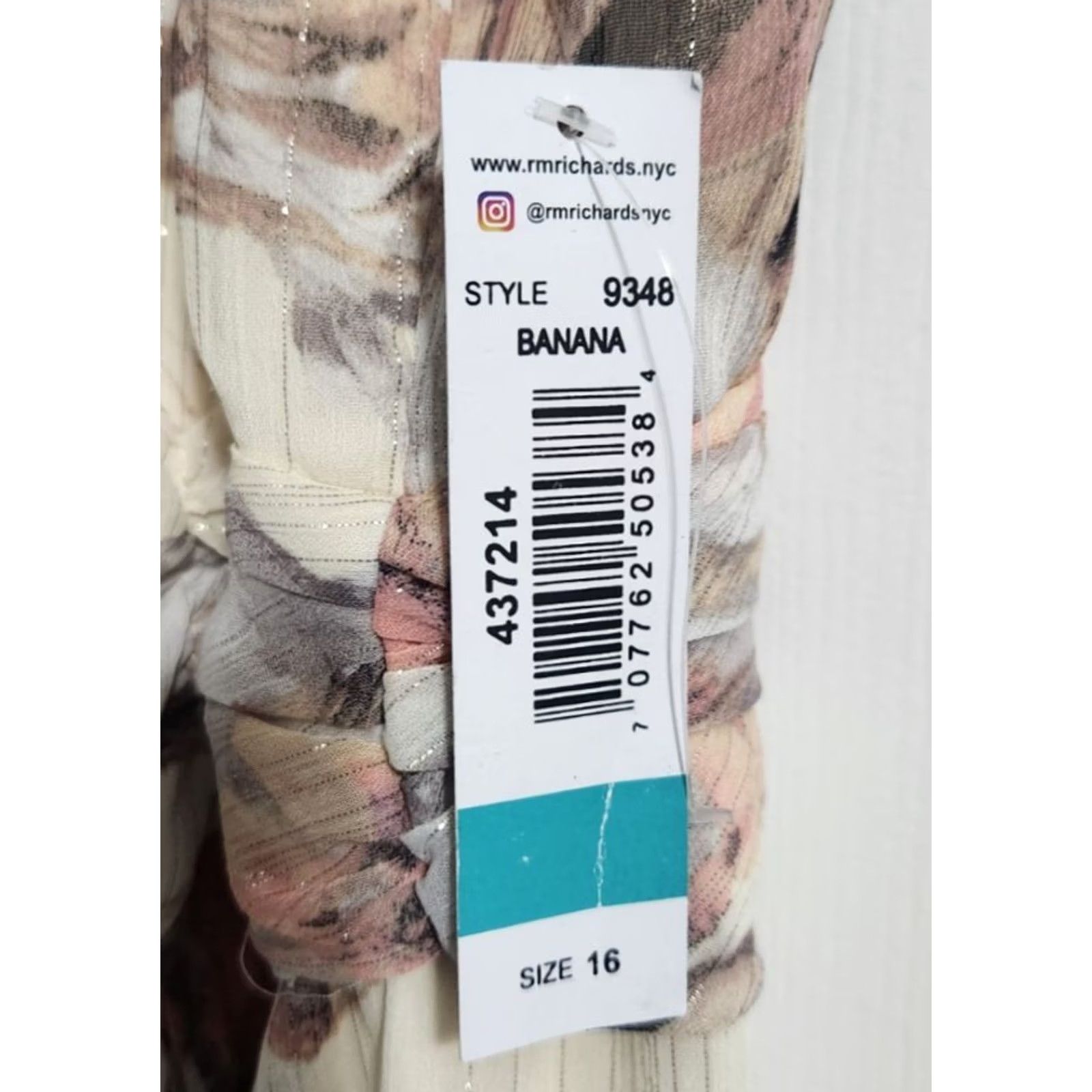 Vintage R&M Richards Womens Maxi Dress Floral Beige Lined A-Line 16 Sleeveless Tank Dress (Chiffon) ZIP - Floral Pattern - 57" Long - 100% Polyester - Regular Size XXL / US 16-18 / IT 52-54 - 4 Thumbnail