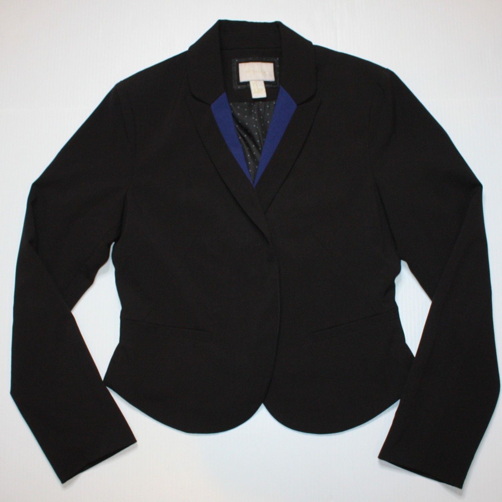 Forever 21 Colorblock Blue Lapel Blazer Jacket in Black Color size M Size M / US 6-8 / IT 42-44 - 1 Thumbnail