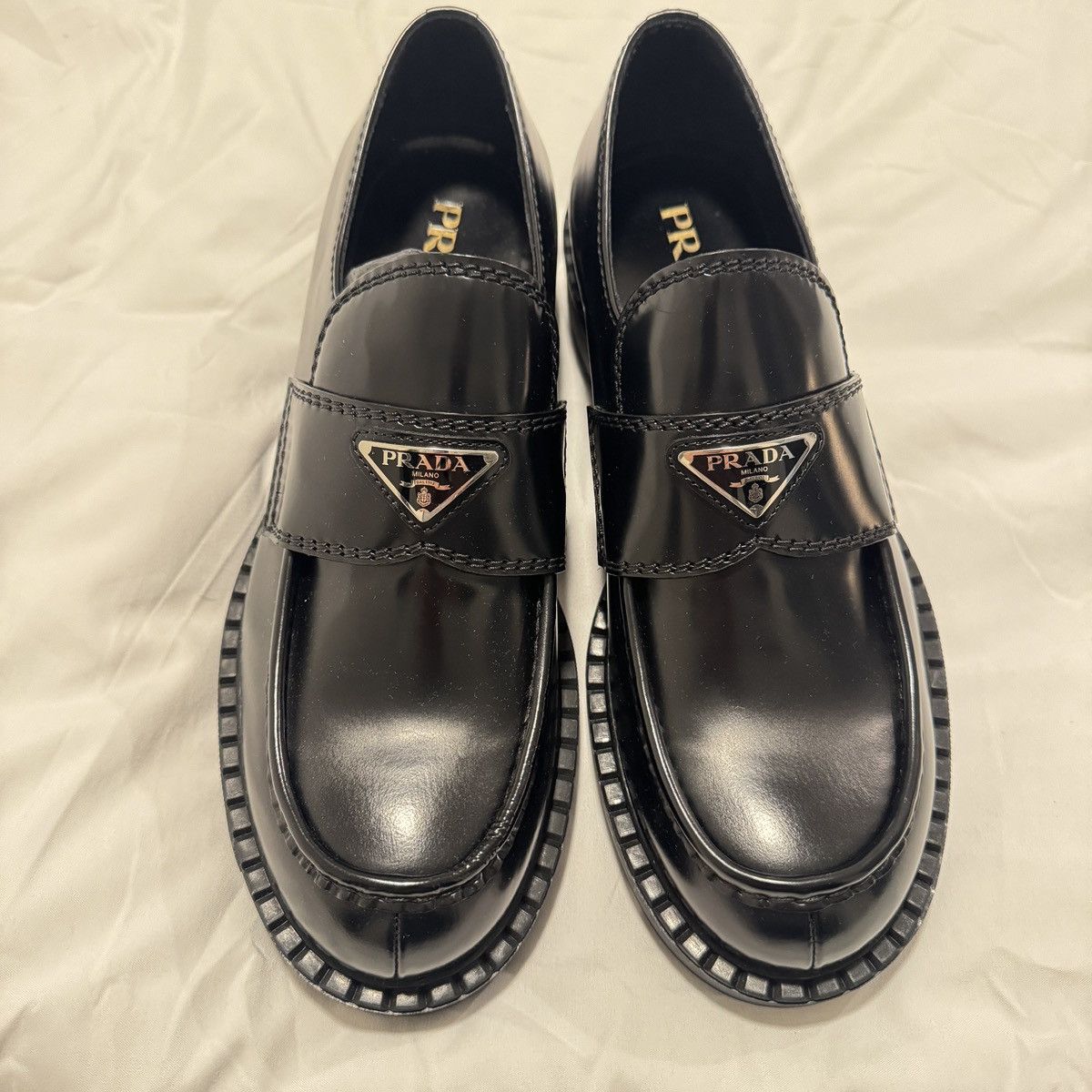 Prada Archive Prada FW98 Chunky Square Toe Loafers Leather