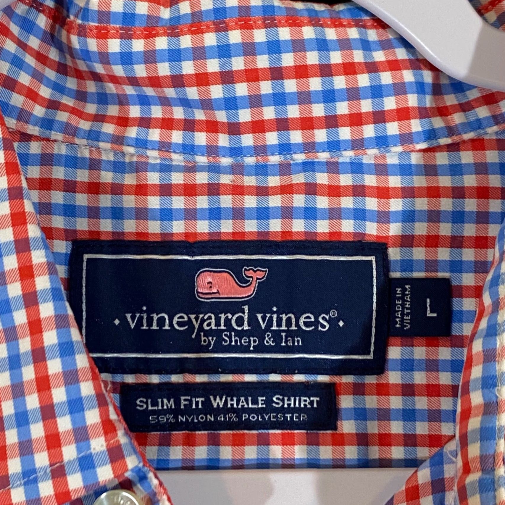 Vineyard Vines Vineyard Vines Shirt Mens Large Slim Red White Plaid Button Outdoors Preppy Shirt Size US L / EU 52-54 / 3 - 3 Thumbnail