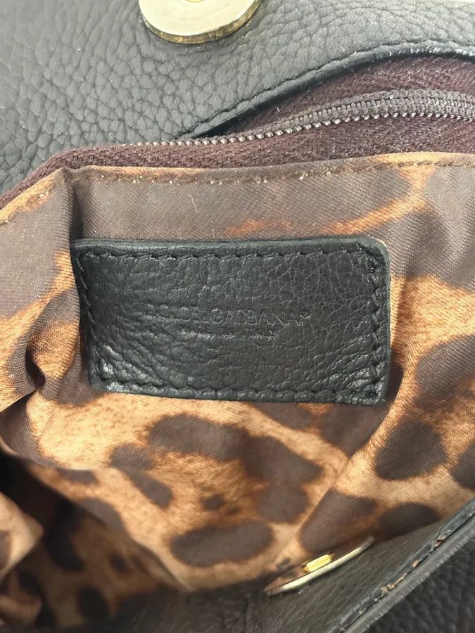 Dolce & Gabbana 2000s Dolce & Gabbana Black Studded Leather Shoulder Bag Size ONE SIZE - 11 Thumbnail