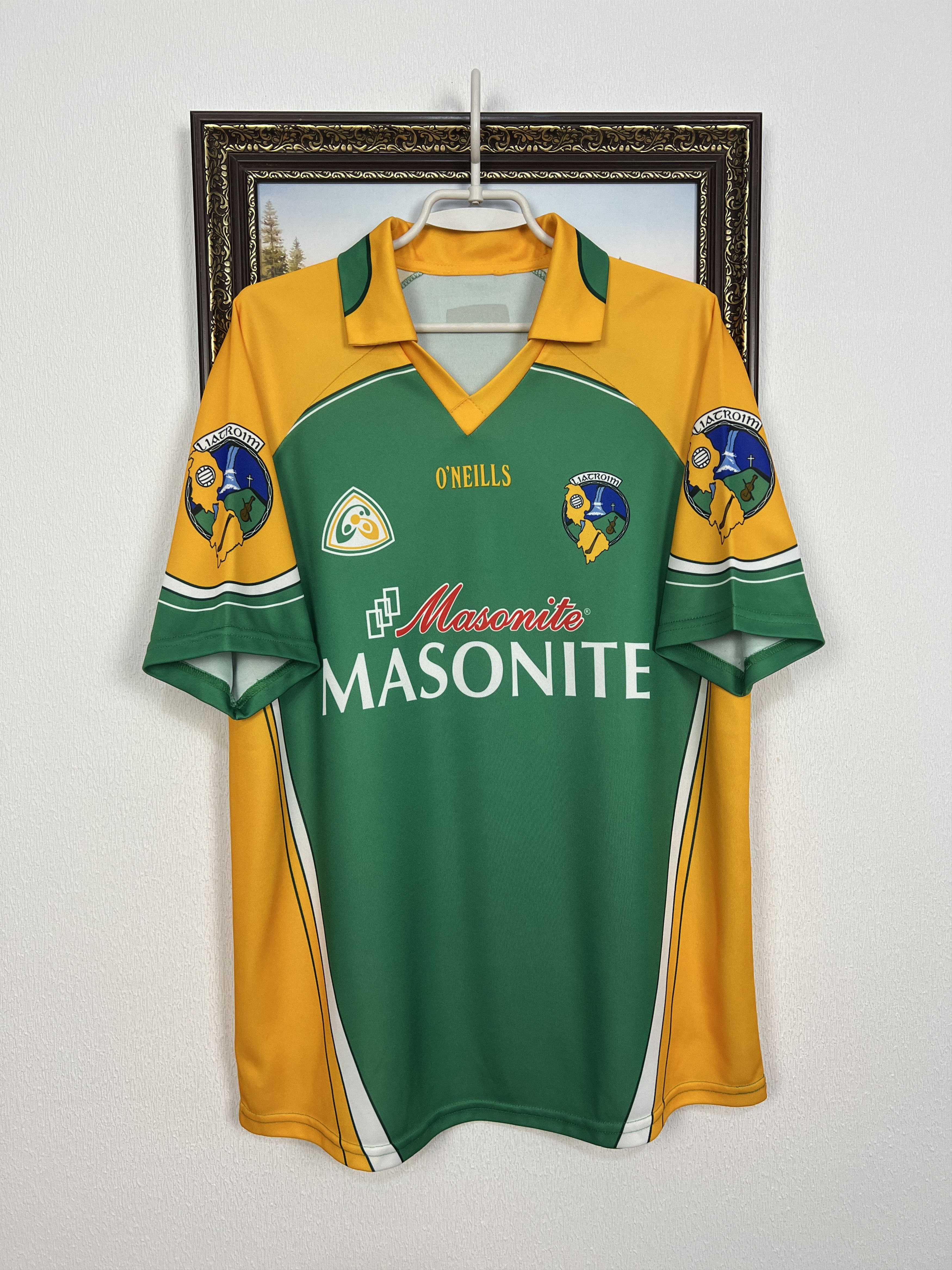 Vintage 2000's Leitrim GAA Jersey Sport Shirt Trikot