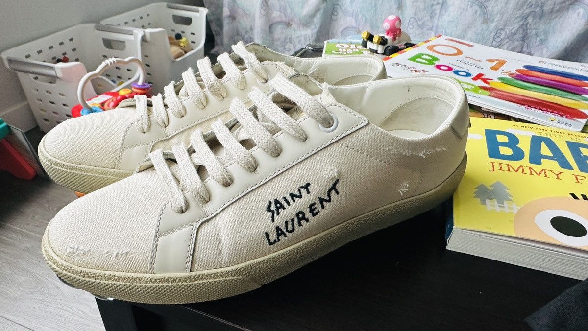 Saint Laurent White canvas sneaker