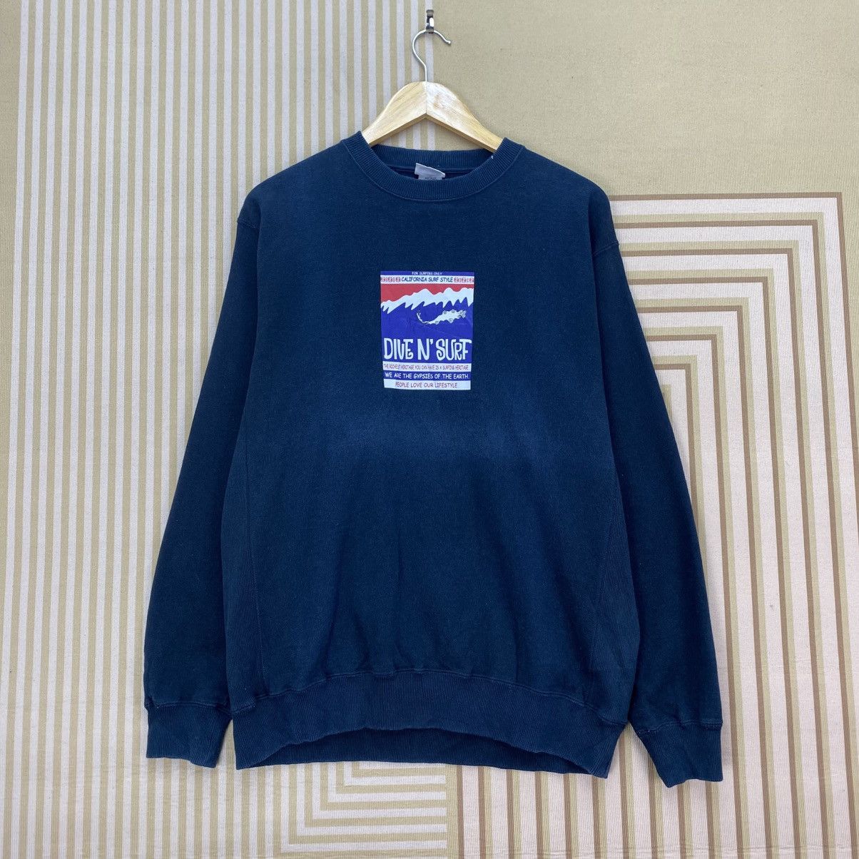 Sun Surf 🫶Vintage Dive And Surf Graphic Sweatshirt Size US M / EU 48-50 / 2 - 1 Thumbnail