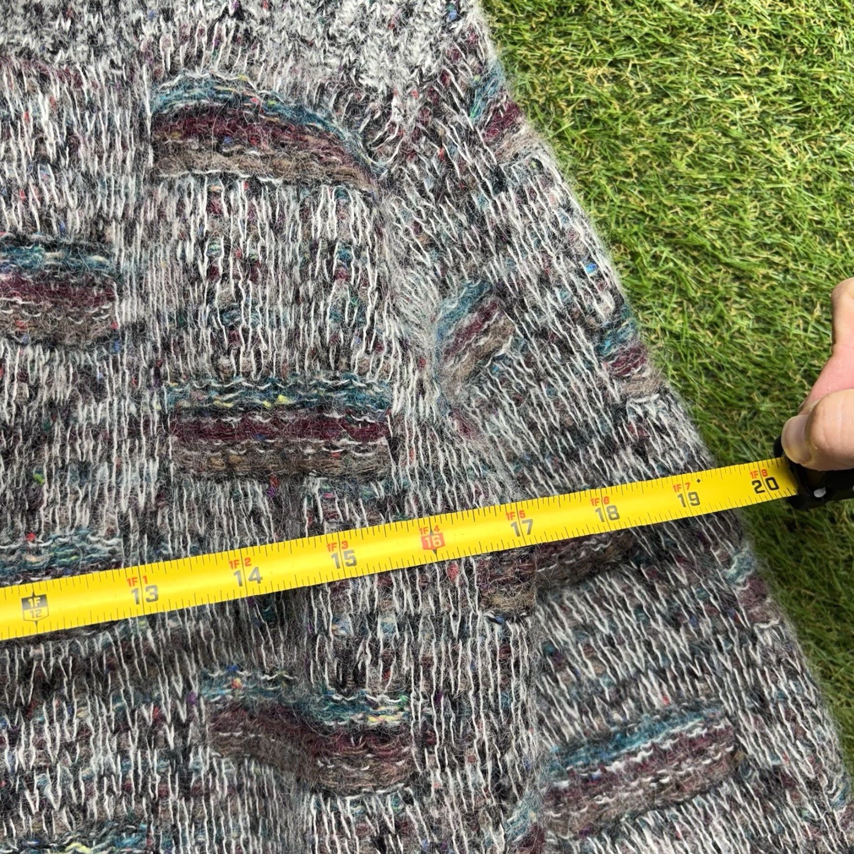 Vintage VINTAGE PGE Mohair Sweater Cardigan Womens Medium Open Knit 90s Gray Wool Blend Long Sleeve Pocket Size M / US 6-8 / IT 42-44 - 5 Thumbnail