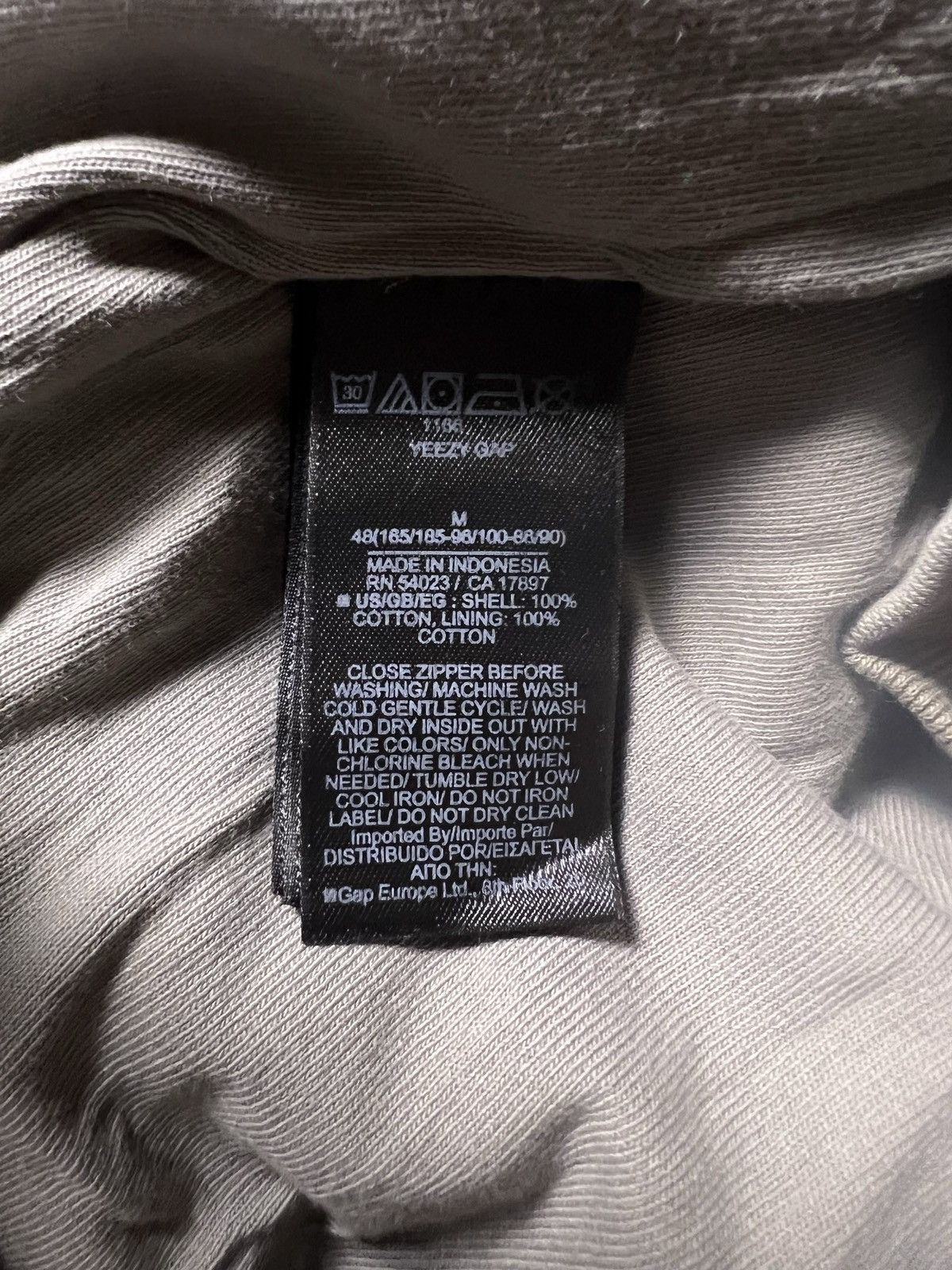Yeezy Yeezy Gap Zip Up Hoodie Light Grey Size US M / EU 48-50 / 2 - 4 Thumbnail
