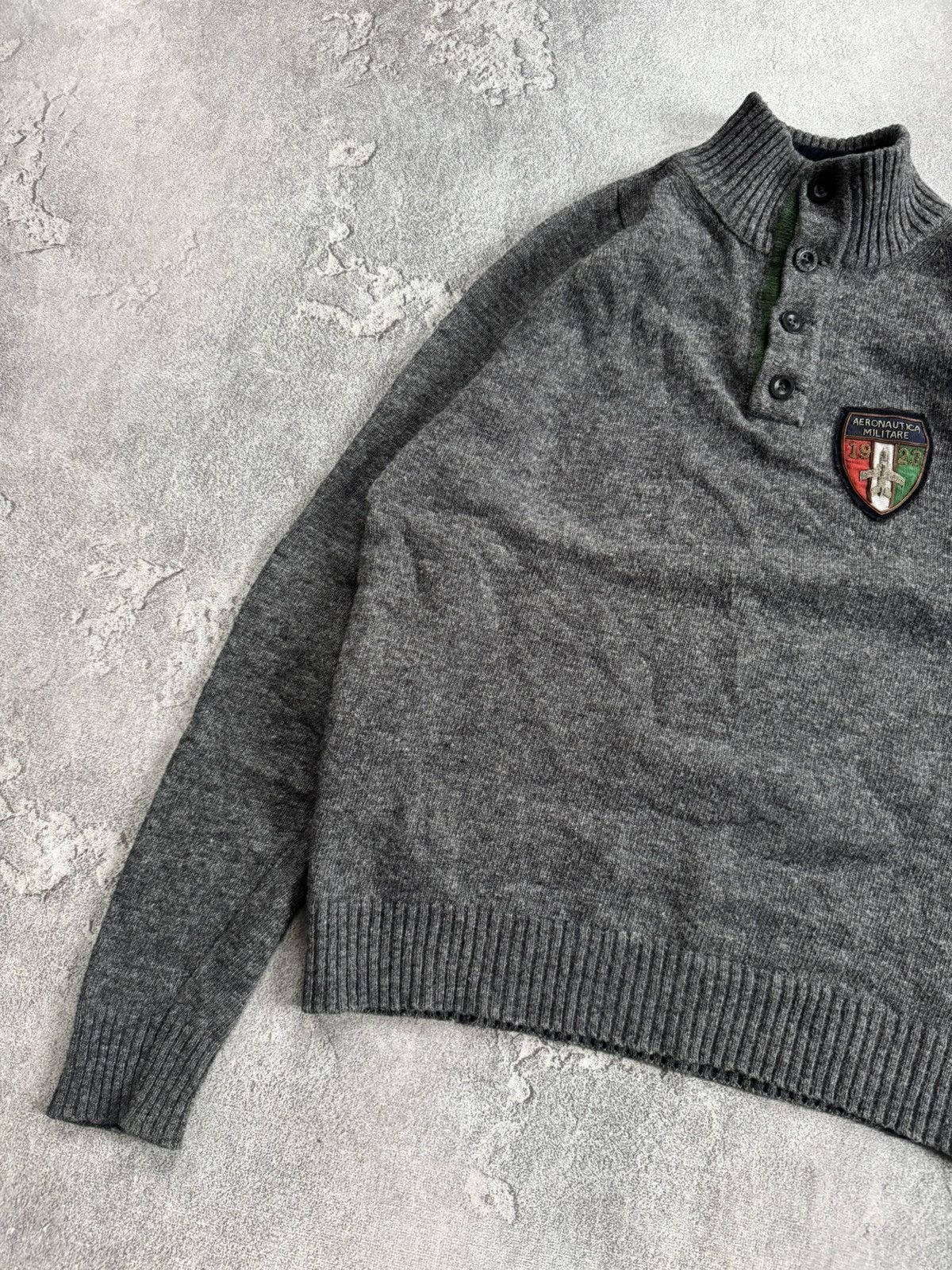 Aeronautica Militare Aeronautica Militare XL button up turtleneck sweater jumper Size US XL / EU 56 / 4 - 5 Thumbnail