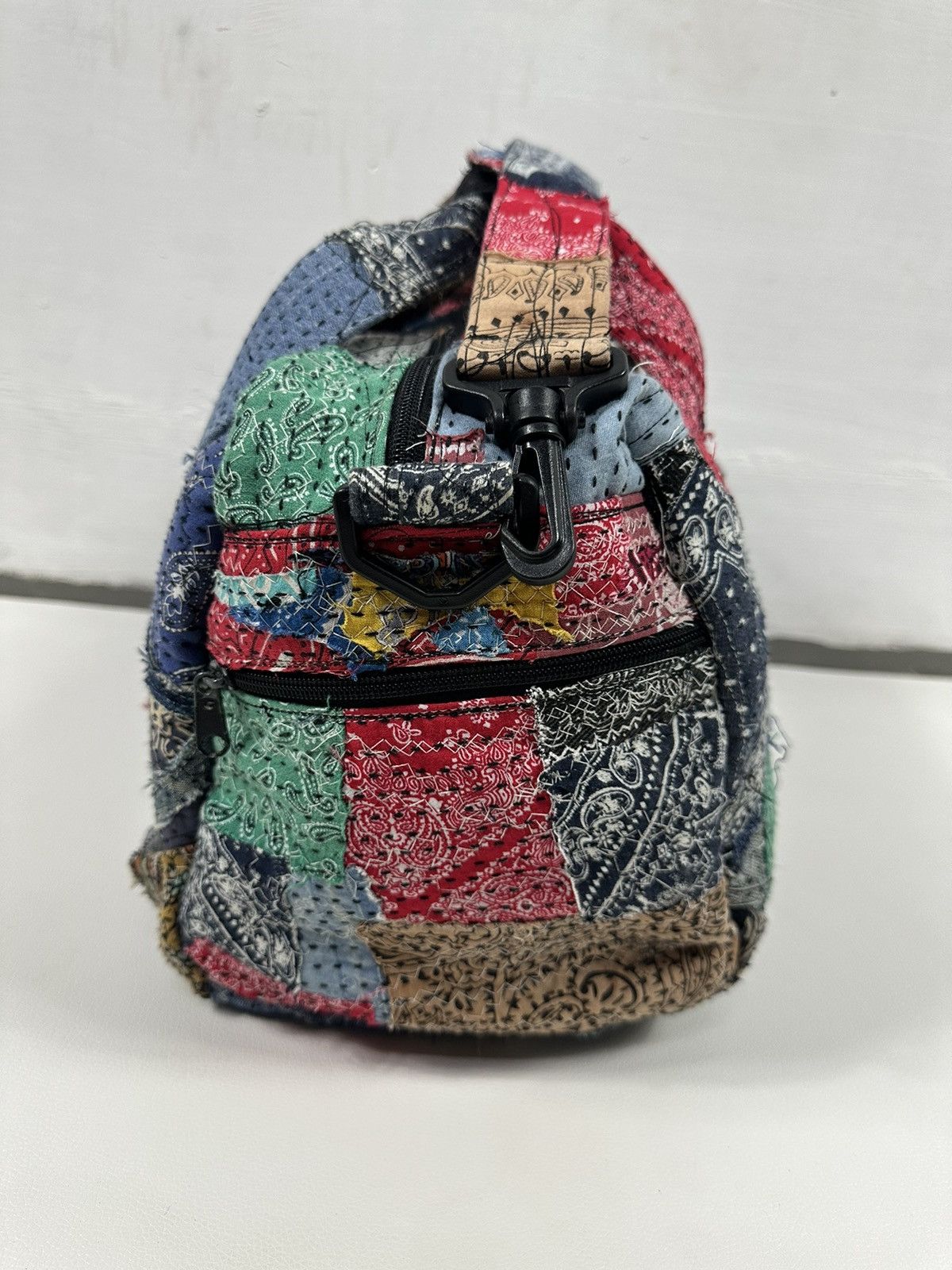 Handmade Custom Made Distressed Patchwork Boro Paisley Sling bag Size ONE SIZE - 7 Thumbnail