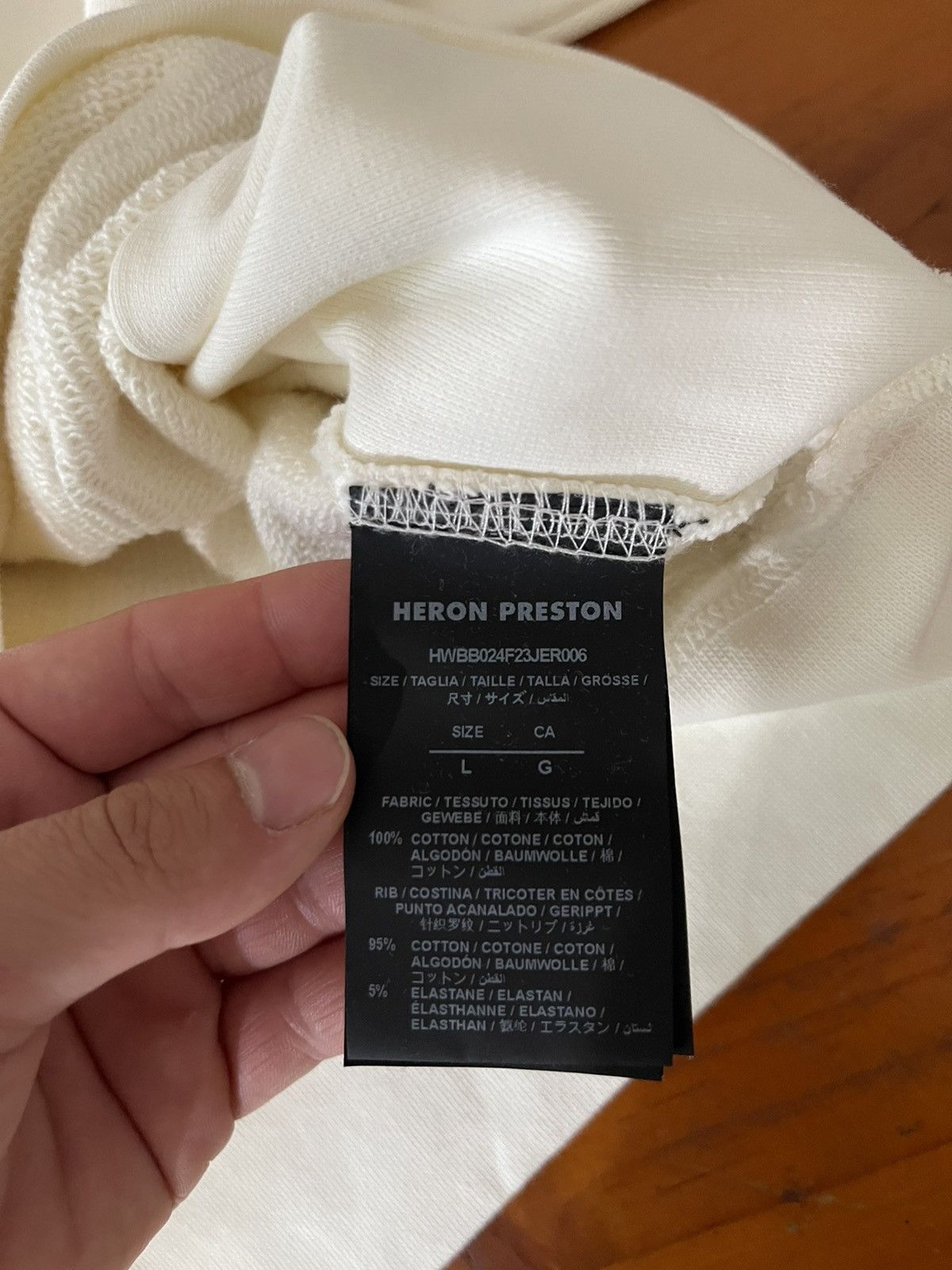 Heron Preston Heron Preston Security Logo Hoodie –White –FW23 - New-Size L Size US L / EU 52-54 / 3 - 7 Thumbnail
