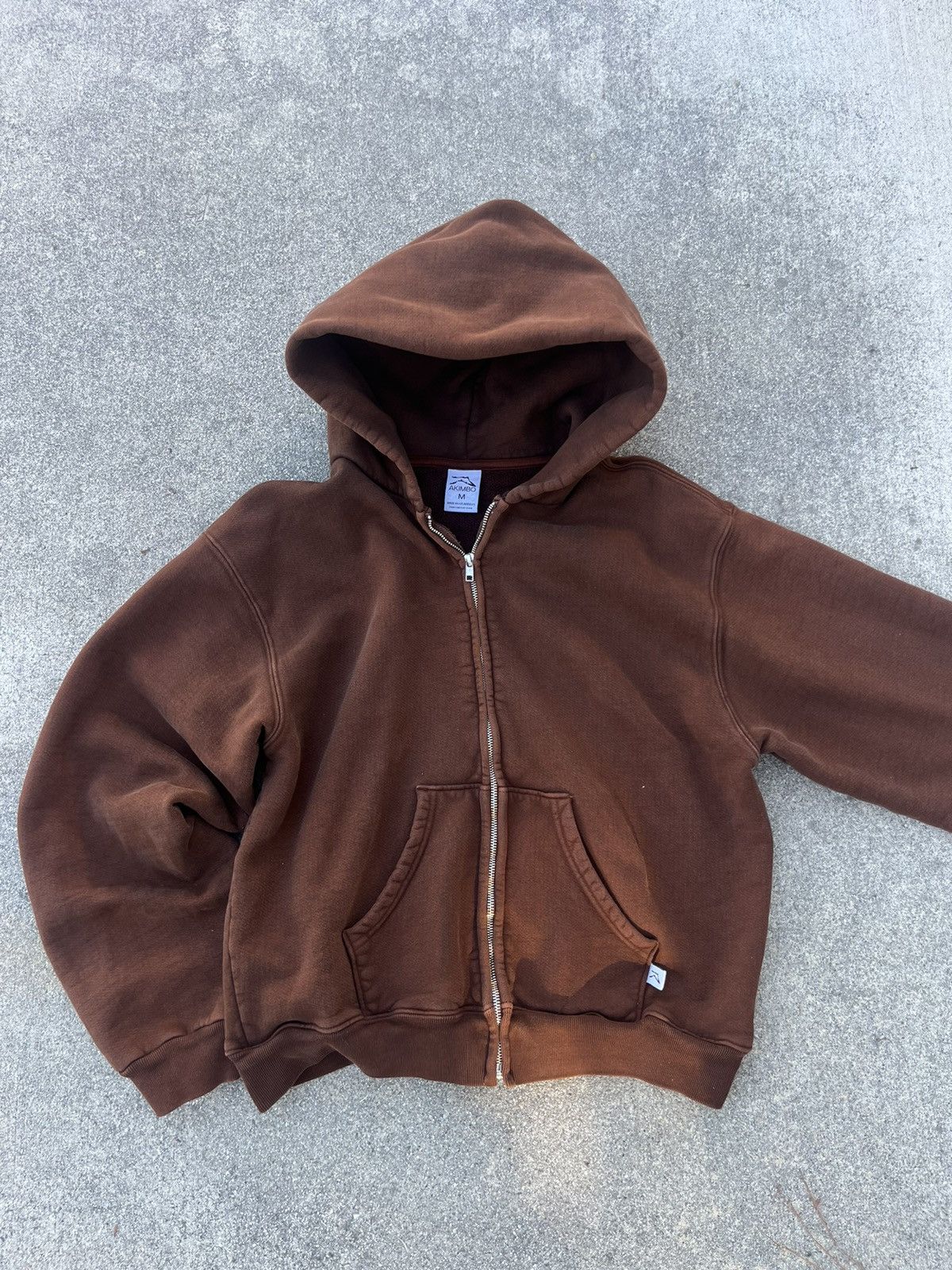 akimboジップフーディー AKIMBO ZIP-UP HOODIE - HEATHER GREY
