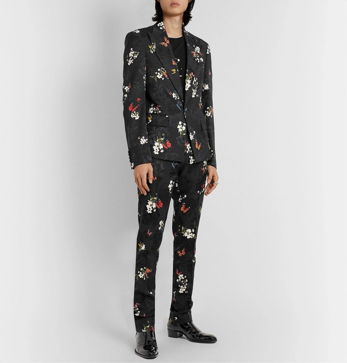 Amiri Amiri Black Butterfly Jacquard Wool Pants Size 50 $1290 Size US 34 / EU 50 - 8 Thumbnail