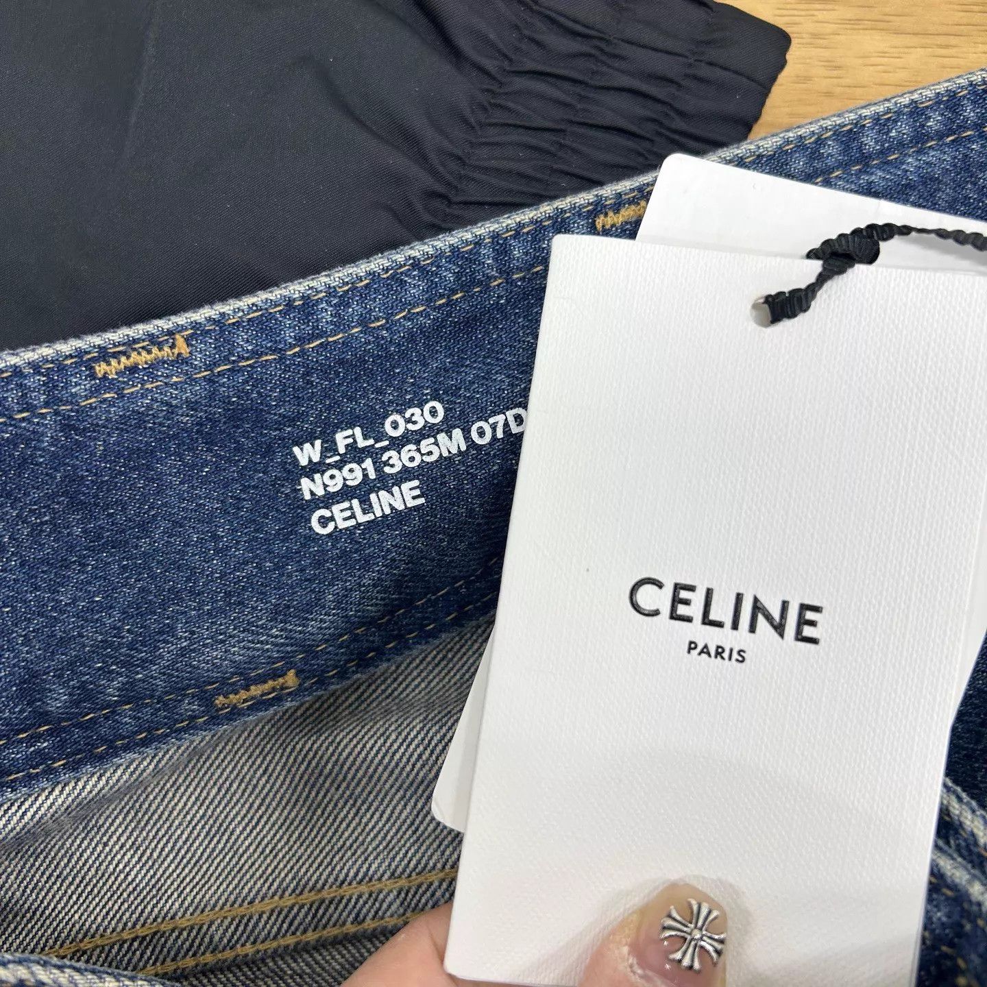 Celine Celine New with tags Triomphe Chain Denim 29 Size 29" - 4 Thumbnail