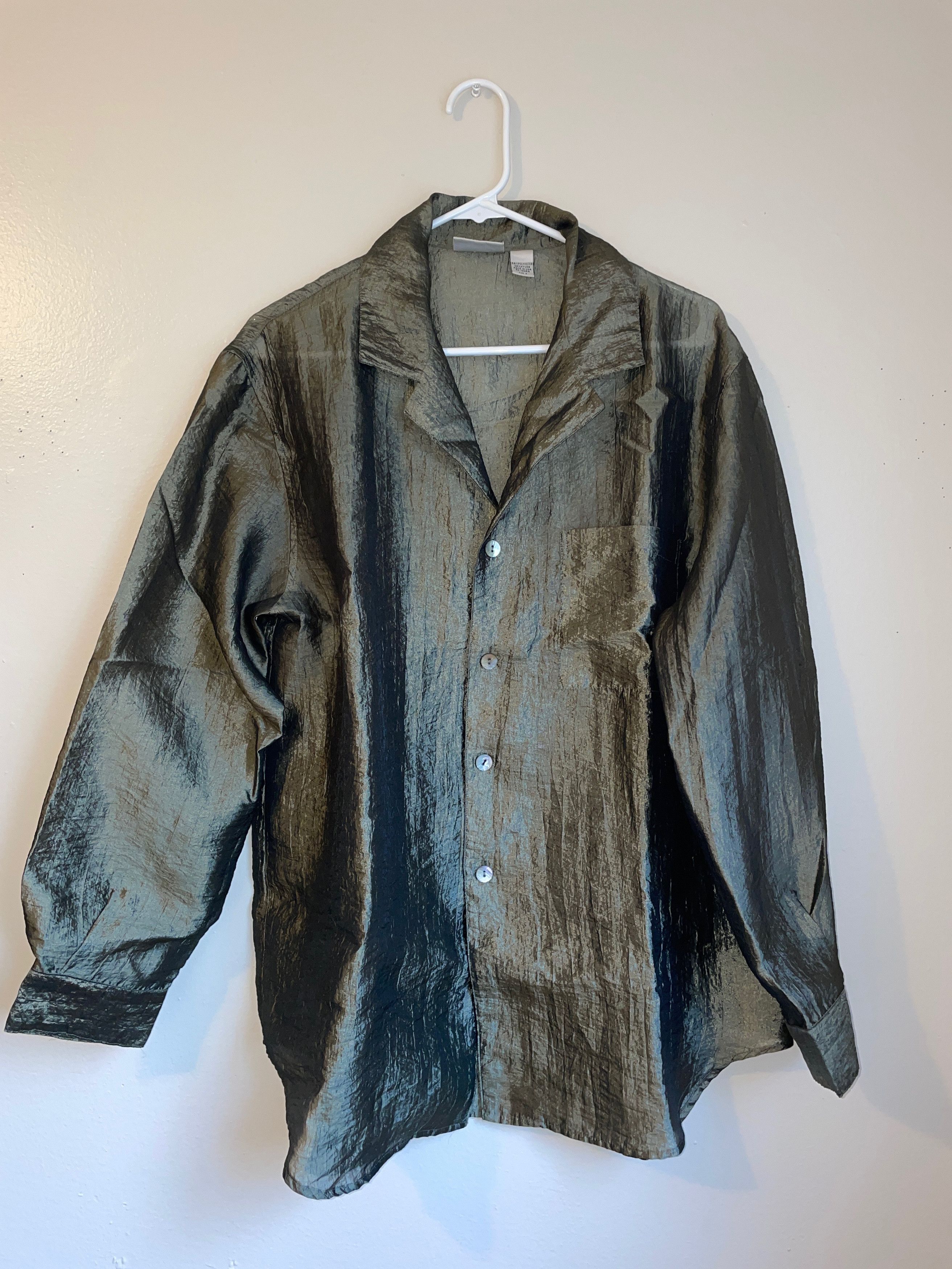 Chicos Chico 's Design Longsleeve Green Blouse Size XS / US 0-2 / IT 36-38 - 1 Thumbnail