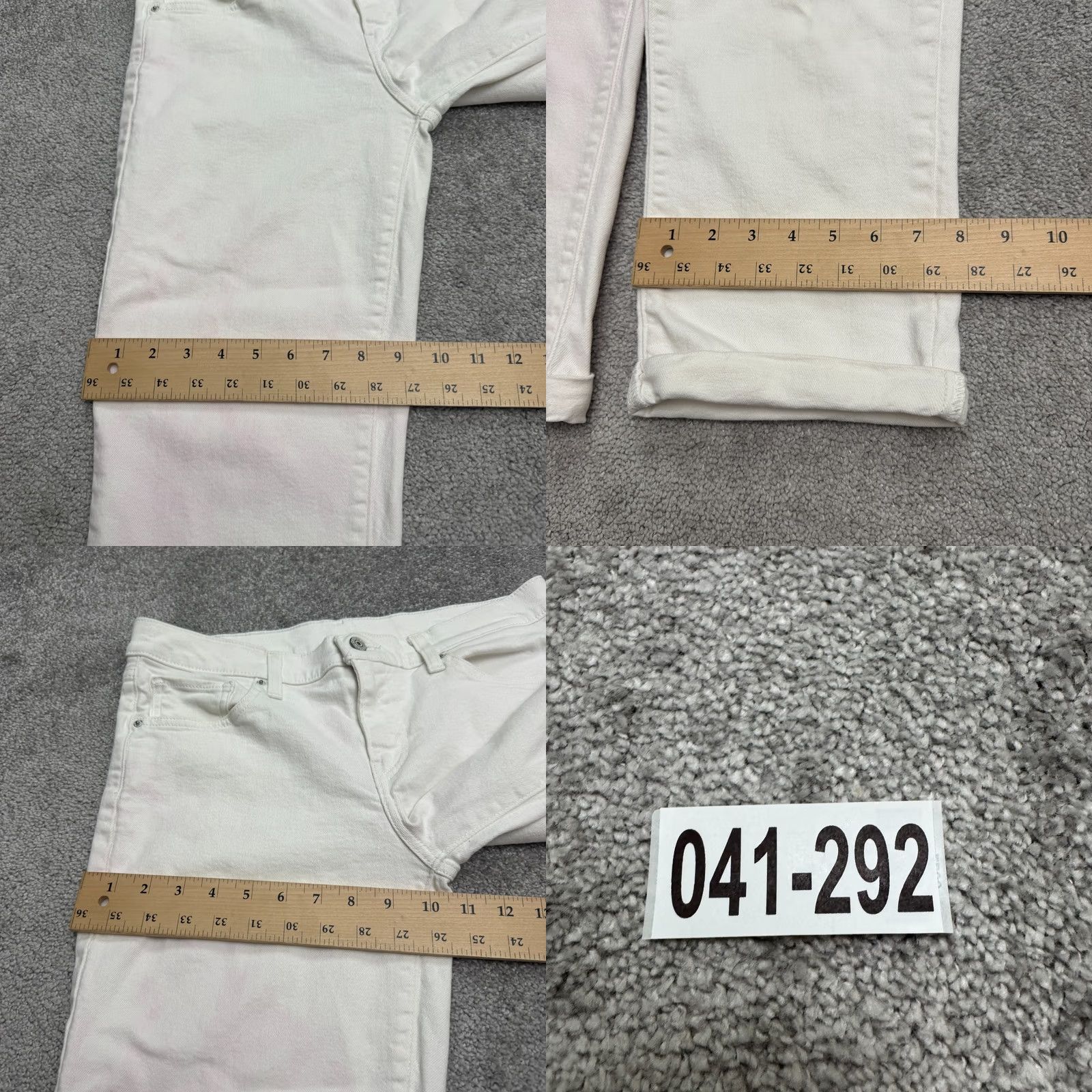 Levi's Levi's 501 Jeans Cropped Mid White Womens W29 XS? Size 29" - 11 Thumbnail
