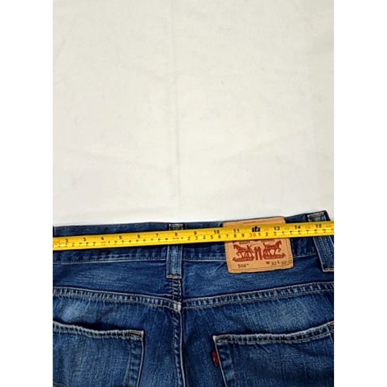 Levi's Levi's 505 Men 32x30 Medium Blue Straight Jeans 100% Cotton (Zip Fly) Regular Fit Mens Jeans Size 24" / US 00 / IT 34 - 5 Thumbnail