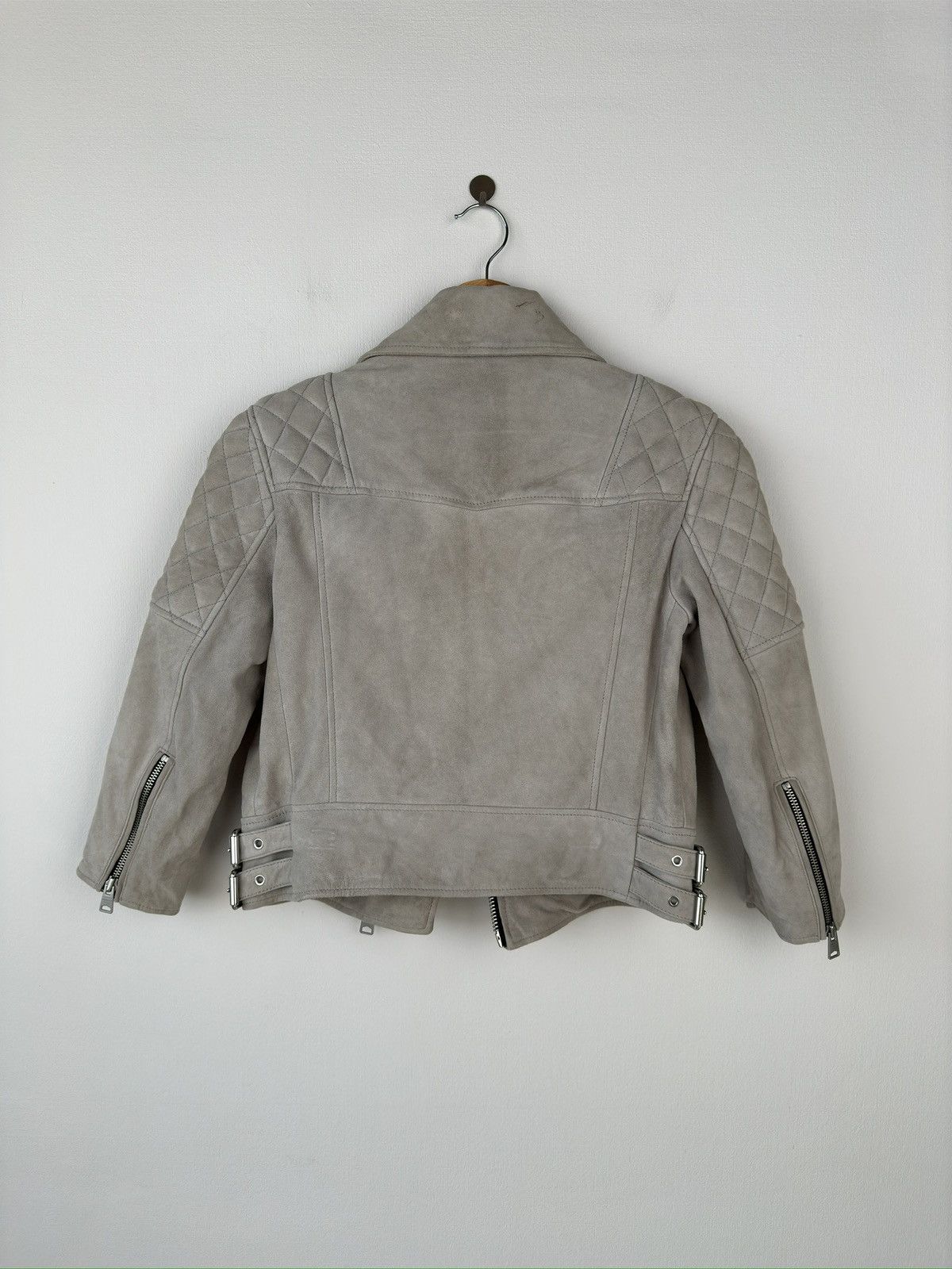 Allsaints ALLSAINTS Suede Beattie Biker Leather Jacket UK 8 / US 4 Size S / US 4 / IT 40 - 2 Thumbnail