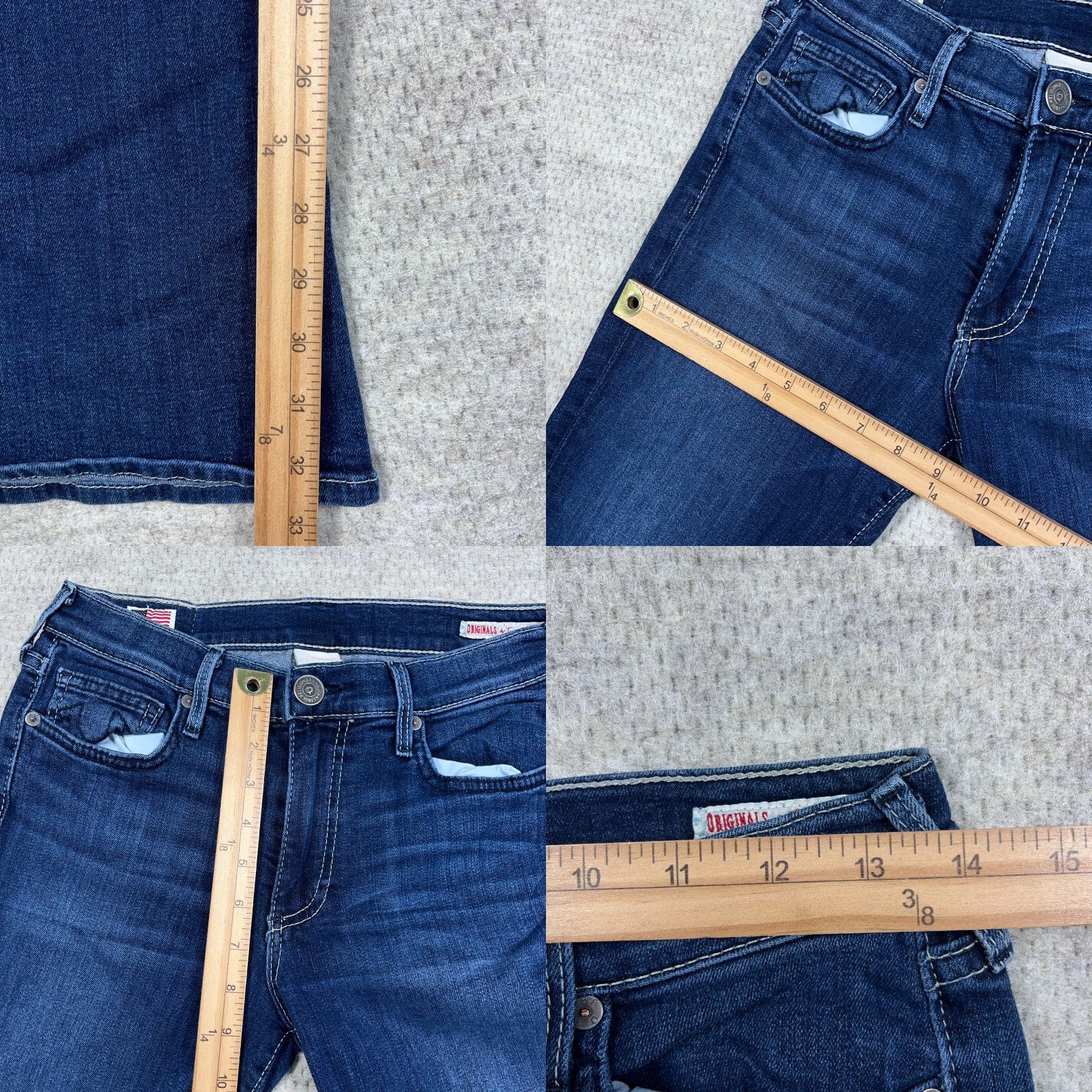 True Religion True Religion Jeans Women 30 Becca Boot Cut Dark Wash Mid Rise Made In USA Size 30" / US 8 / IT 44 - 8 Thumbnail