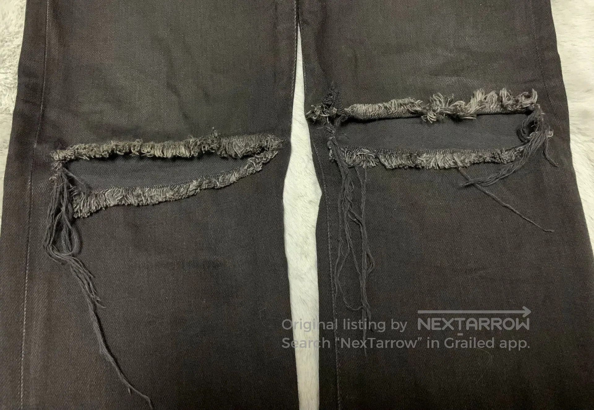Saint Laurent Paris Saint Laurent Black Distressed Denim Jeans. Size US 32 / EU 48 - 6 Thumbnail